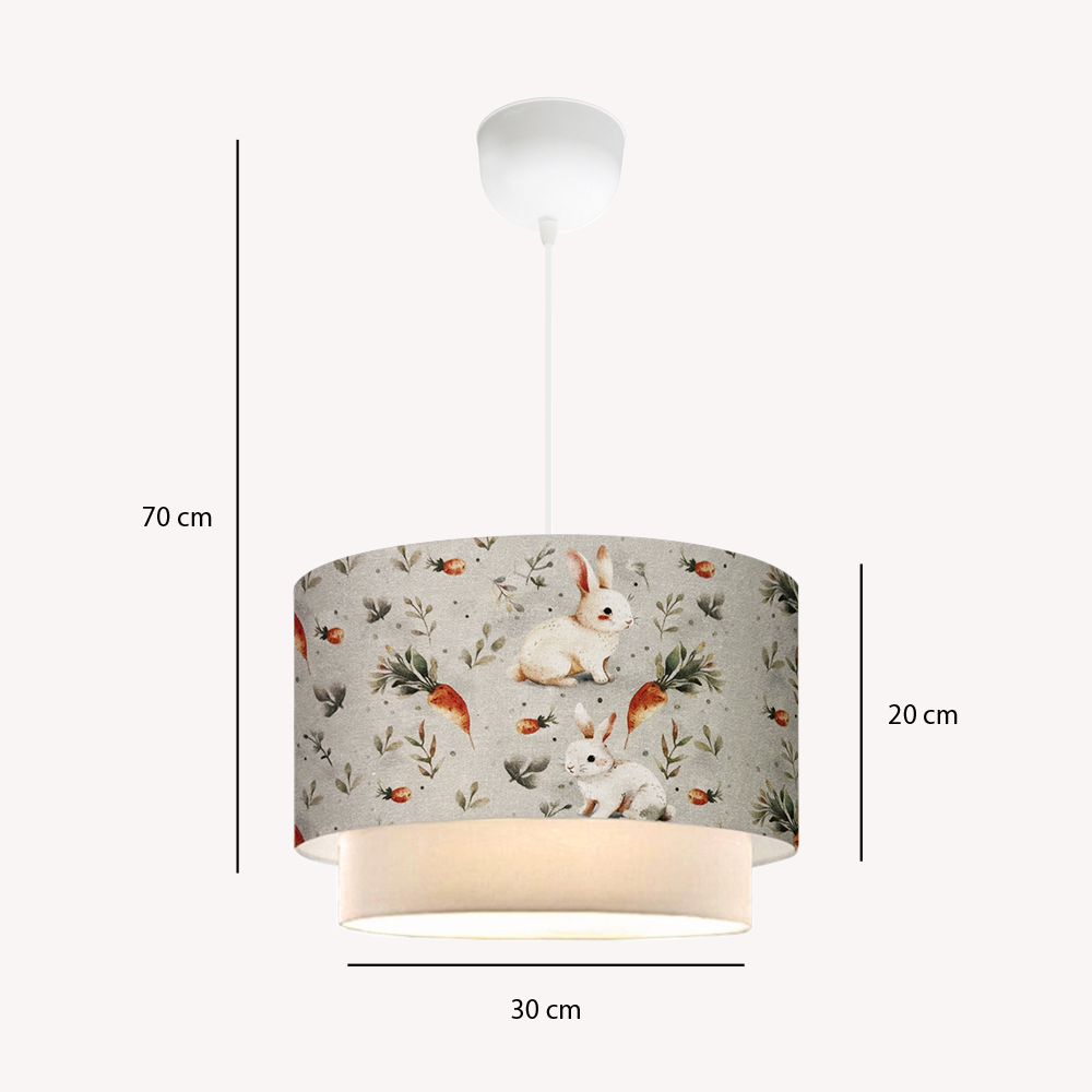 Kids Room Sleeping Cute Rabbit Pendant Chandelier Lamp | ByLamp