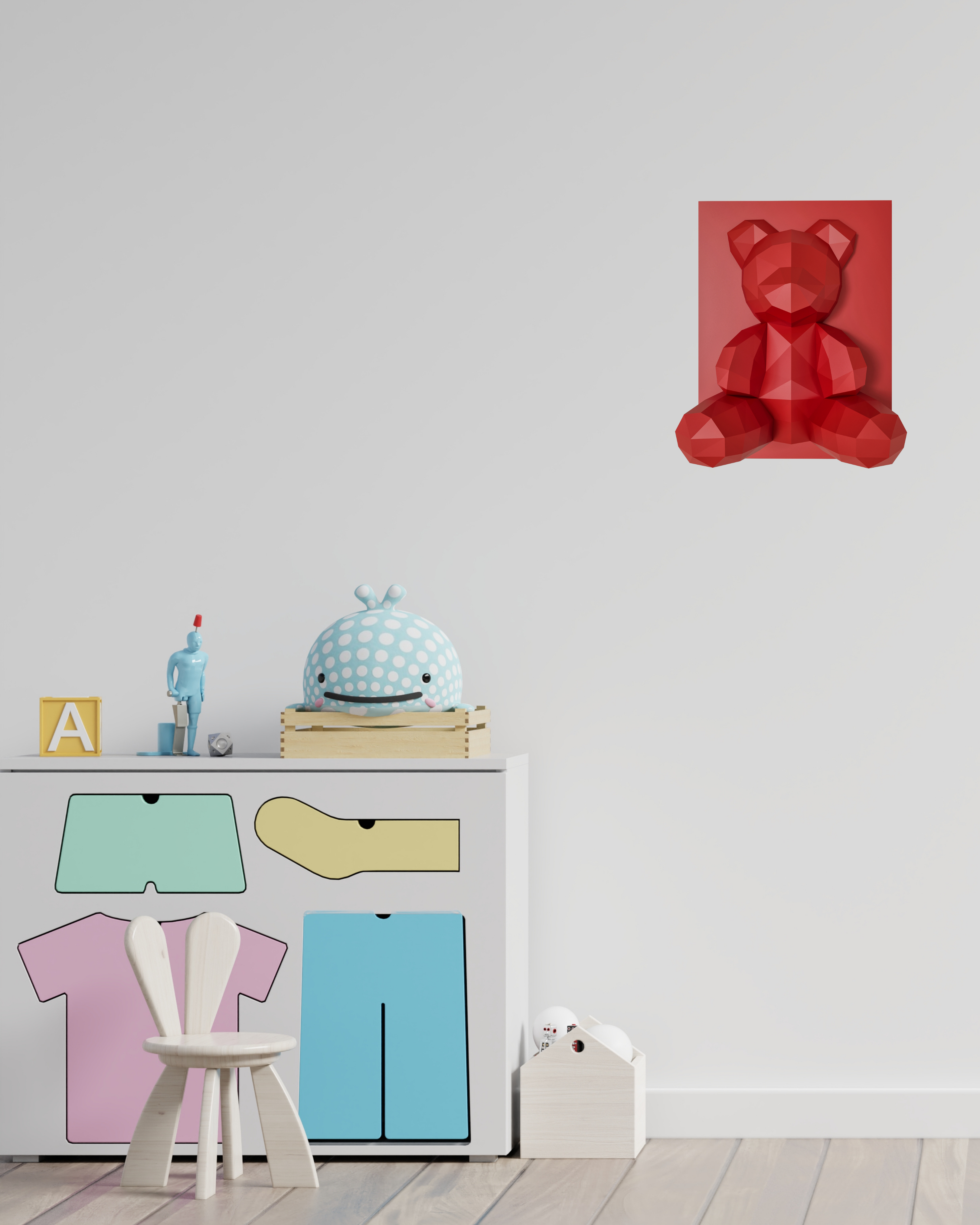 Dekoratif Teddy Duvar Panosu | ByLamp