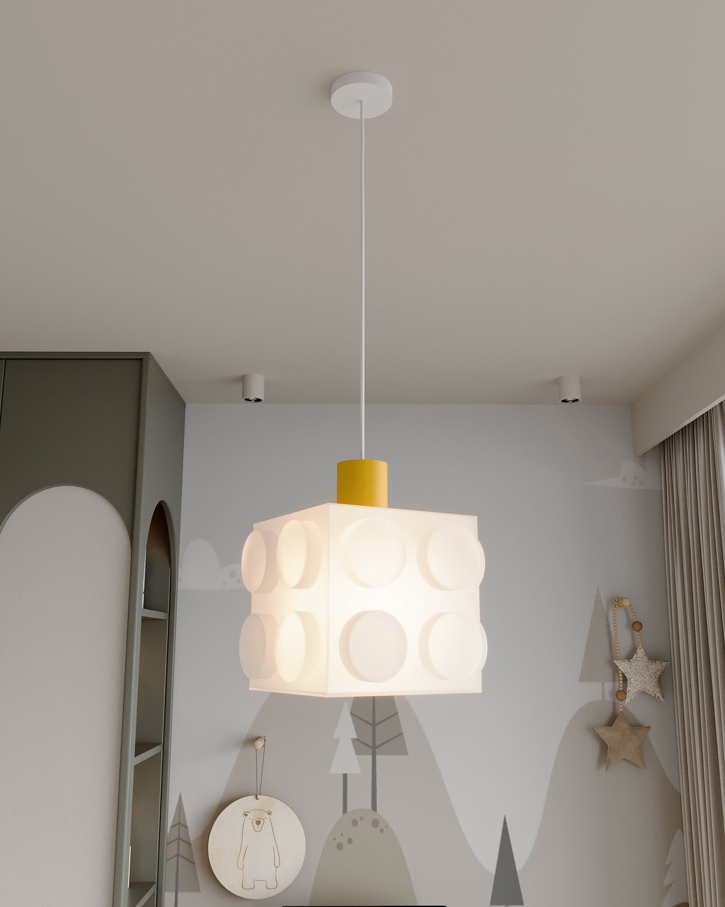 Renkli Blok Tekli Sarkıt Aydınlatma | ByLamp