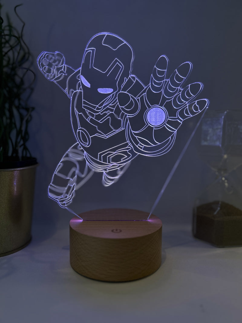 Flying Iron Man Figured Decorative Gift Led Table Lamp | BYLAMP