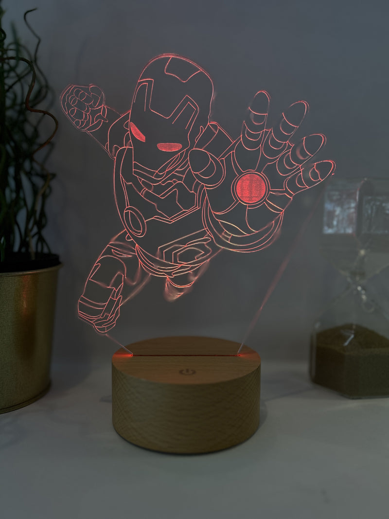 Flying Iron Man Figured Decorative Gift Led Table Lamp | BYLAMP