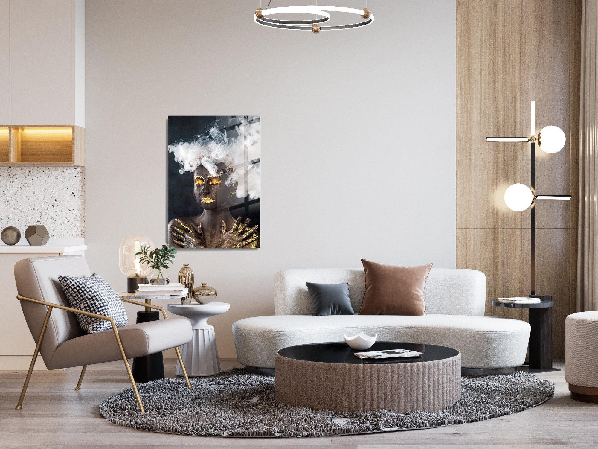 UV-003 Baskılı Cam Dikdörtgen Duvar Tablosu | ByLamp