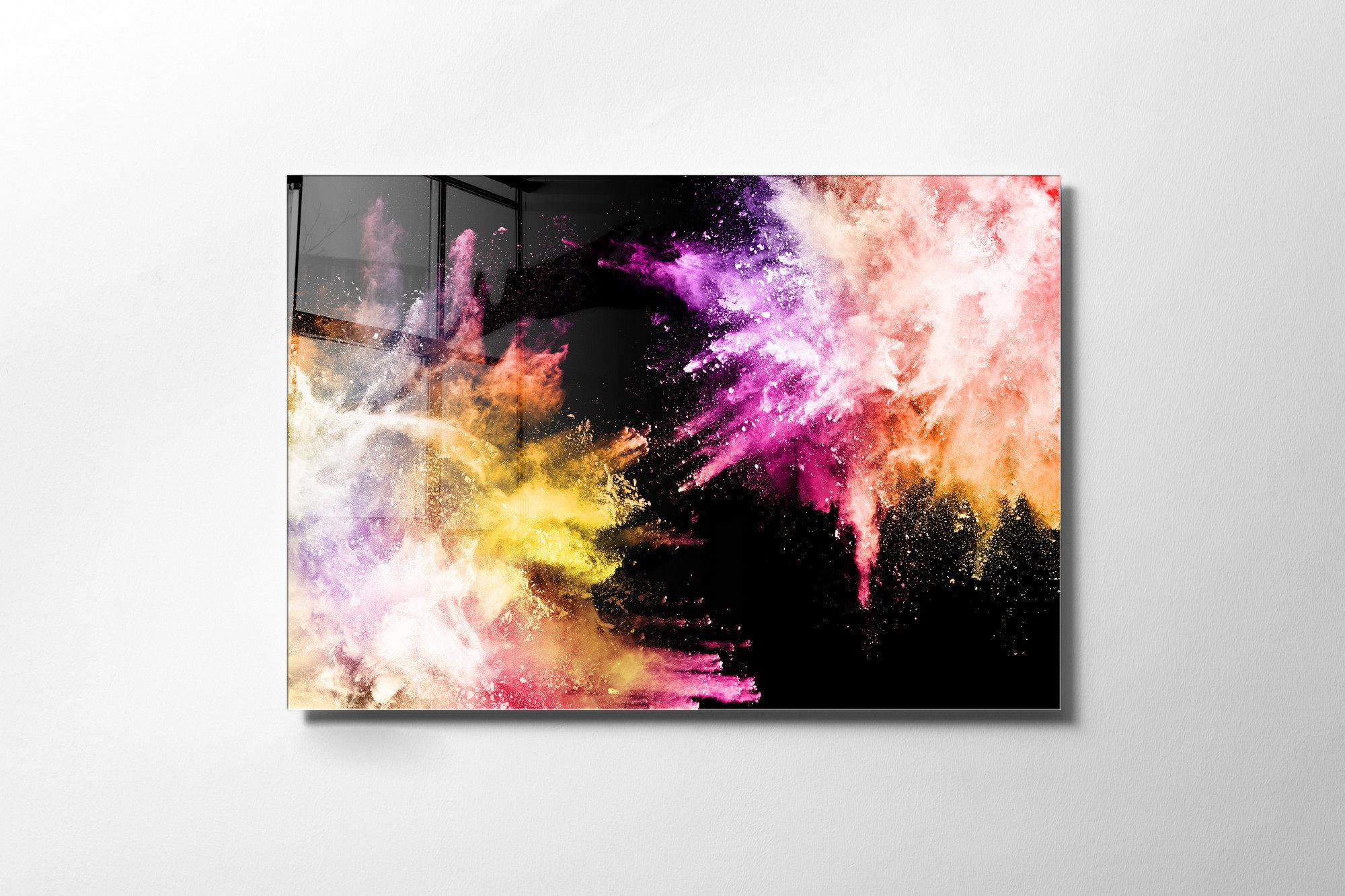 UV-005 Baskılı Cam Dikdörtgen Duvar Tablosu | ByLamp