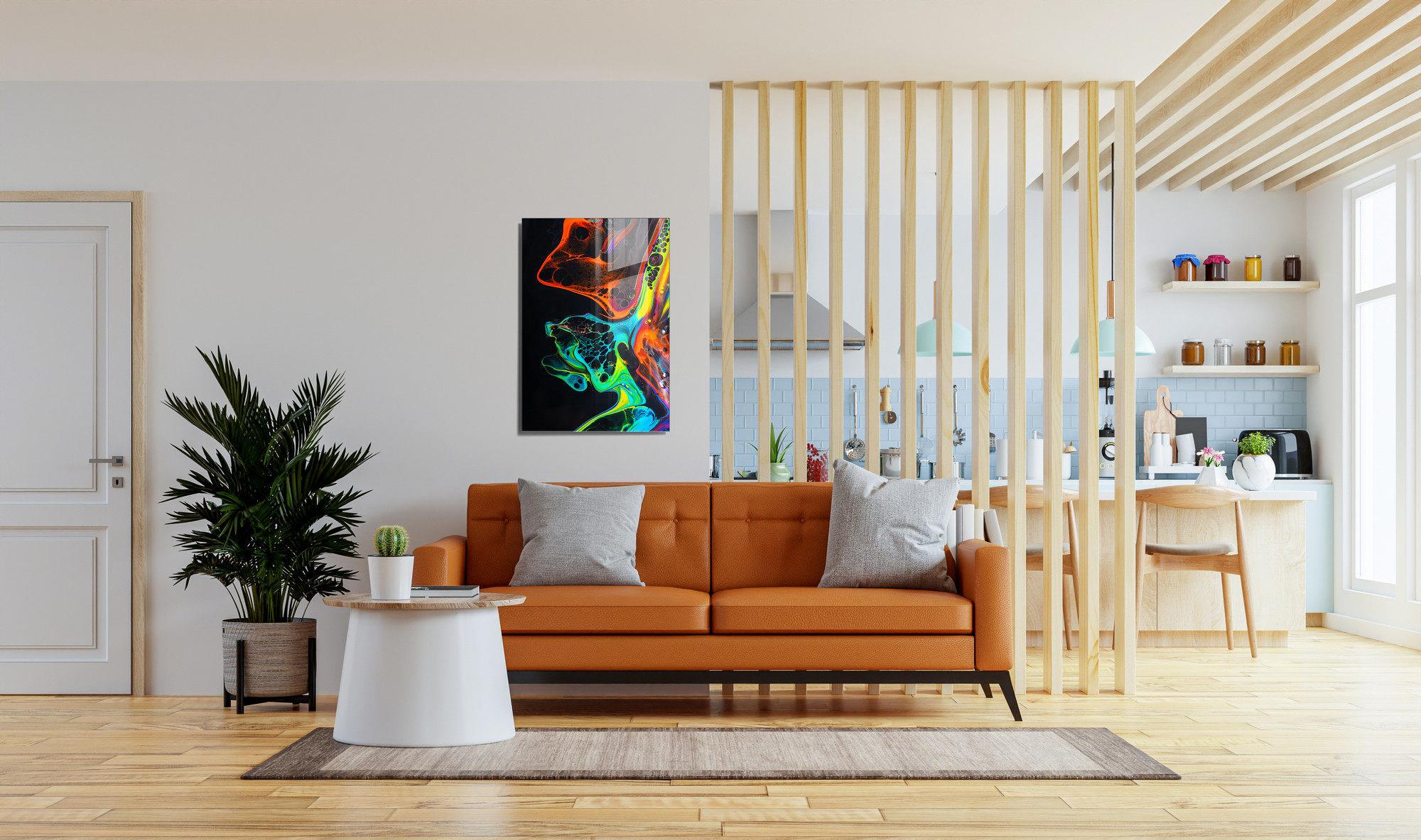 UV-010 Baskılı Cam Dikdörtgen Duvar Tablosu | ByLamp