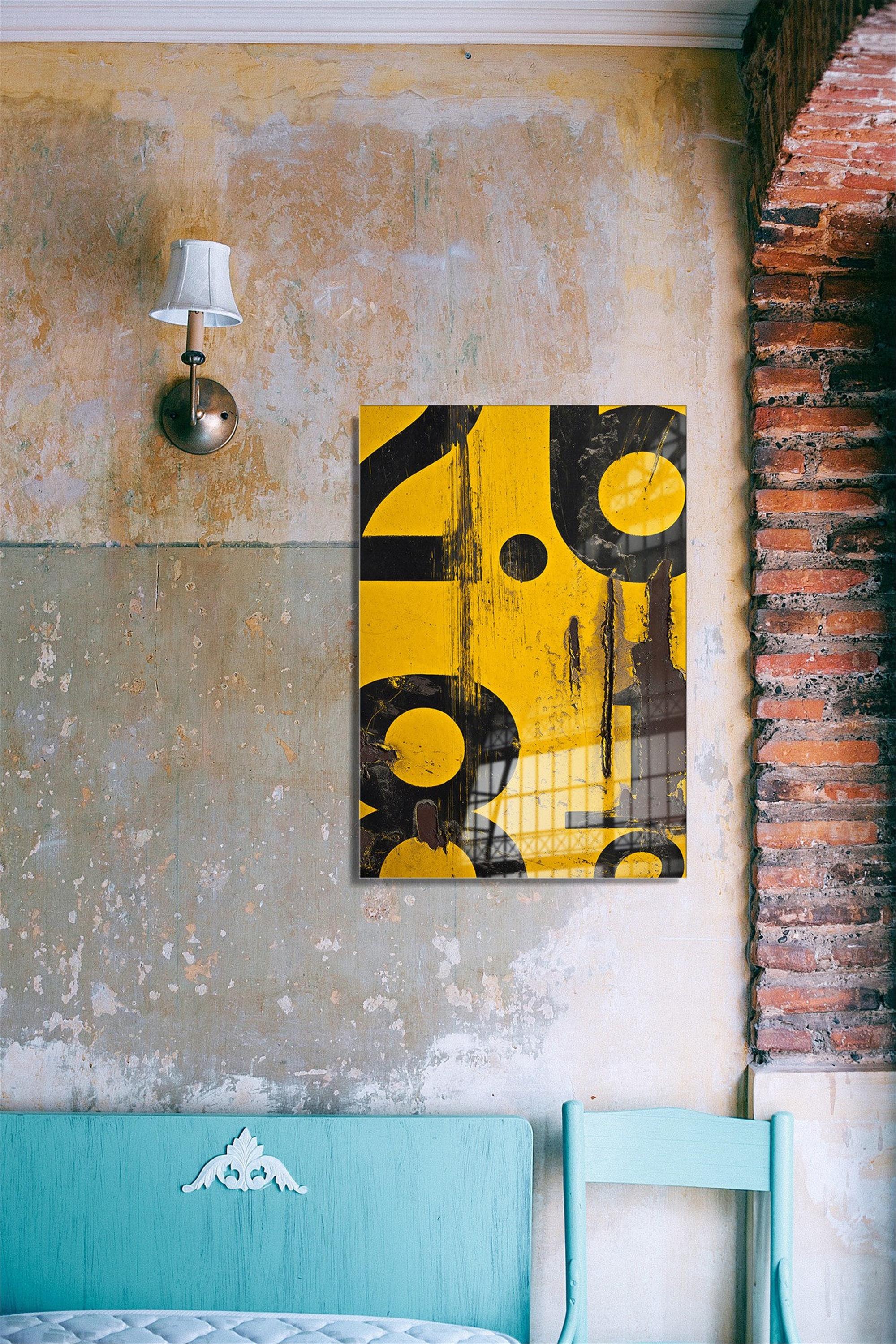 UV-013 Baskılı Cam Dikdörtgen Duvar Tablosu | ByLamp