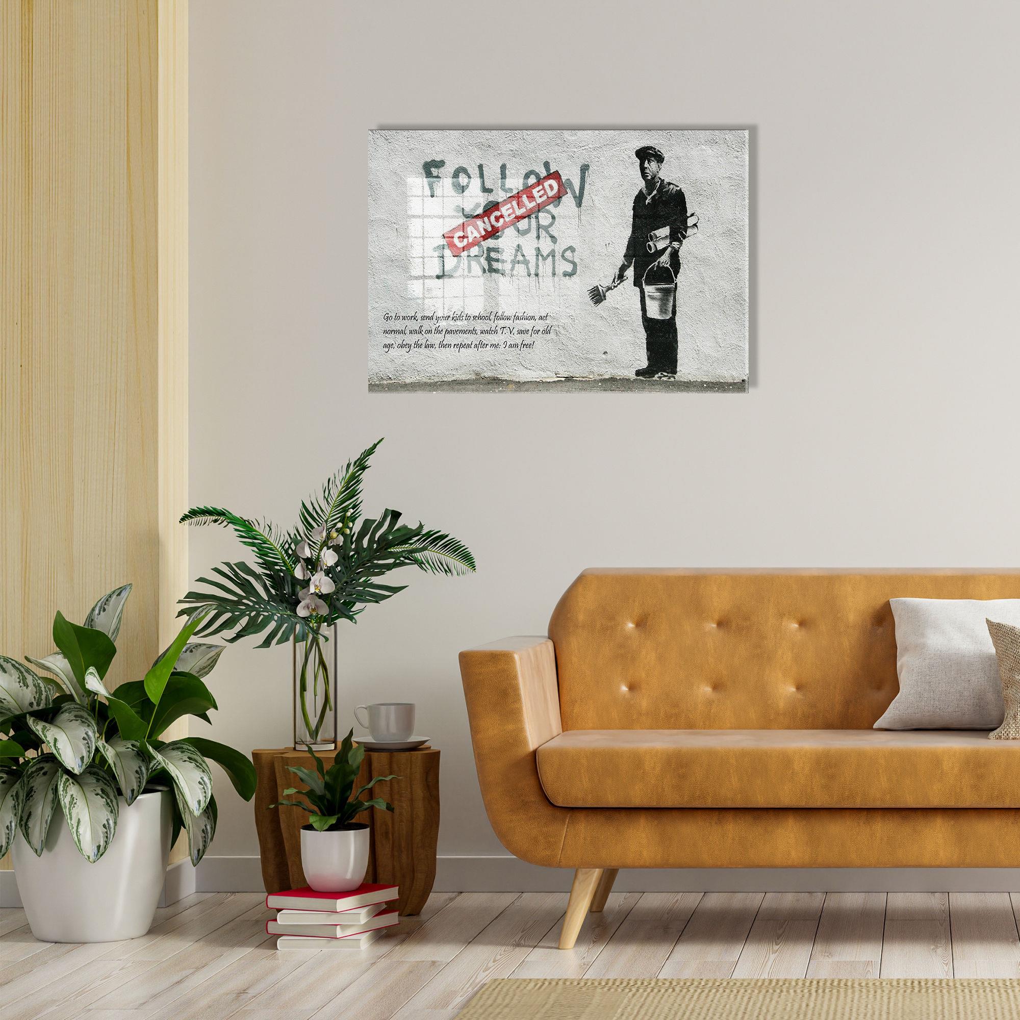 UV-021 Baskılı Cam Dikdörtgen Duvar Tablosu | ByLamp