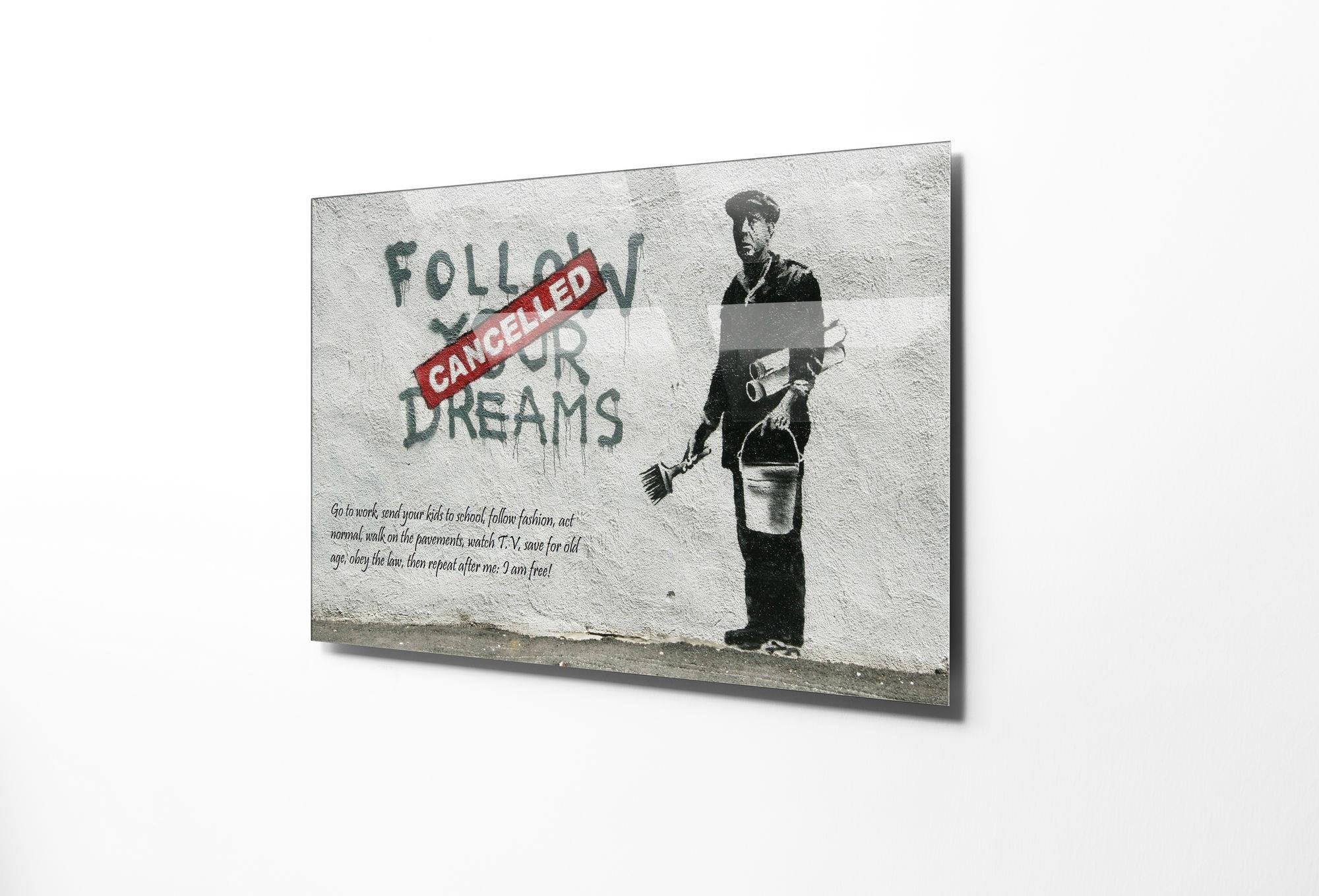 UV-021 Baskılı Cam Dikdörtgen Duvar Tablosu | ByLamp