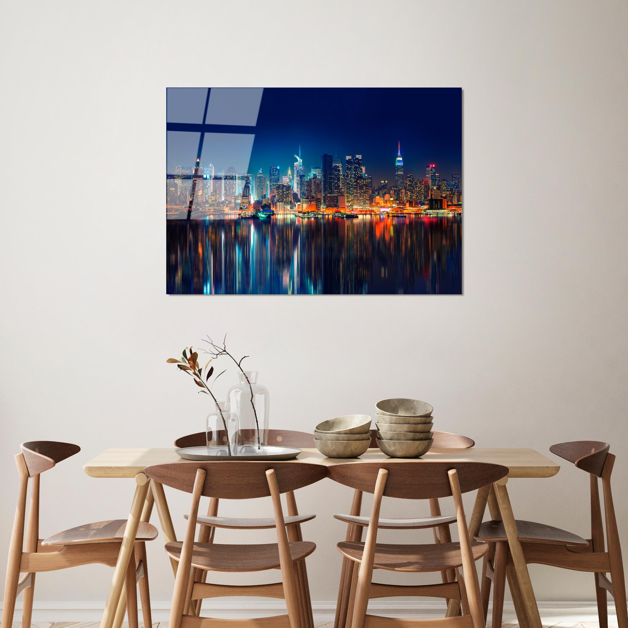 UV-039 Baskılı Cam Dikdörtgen Duvar Tablosu | ByLamp