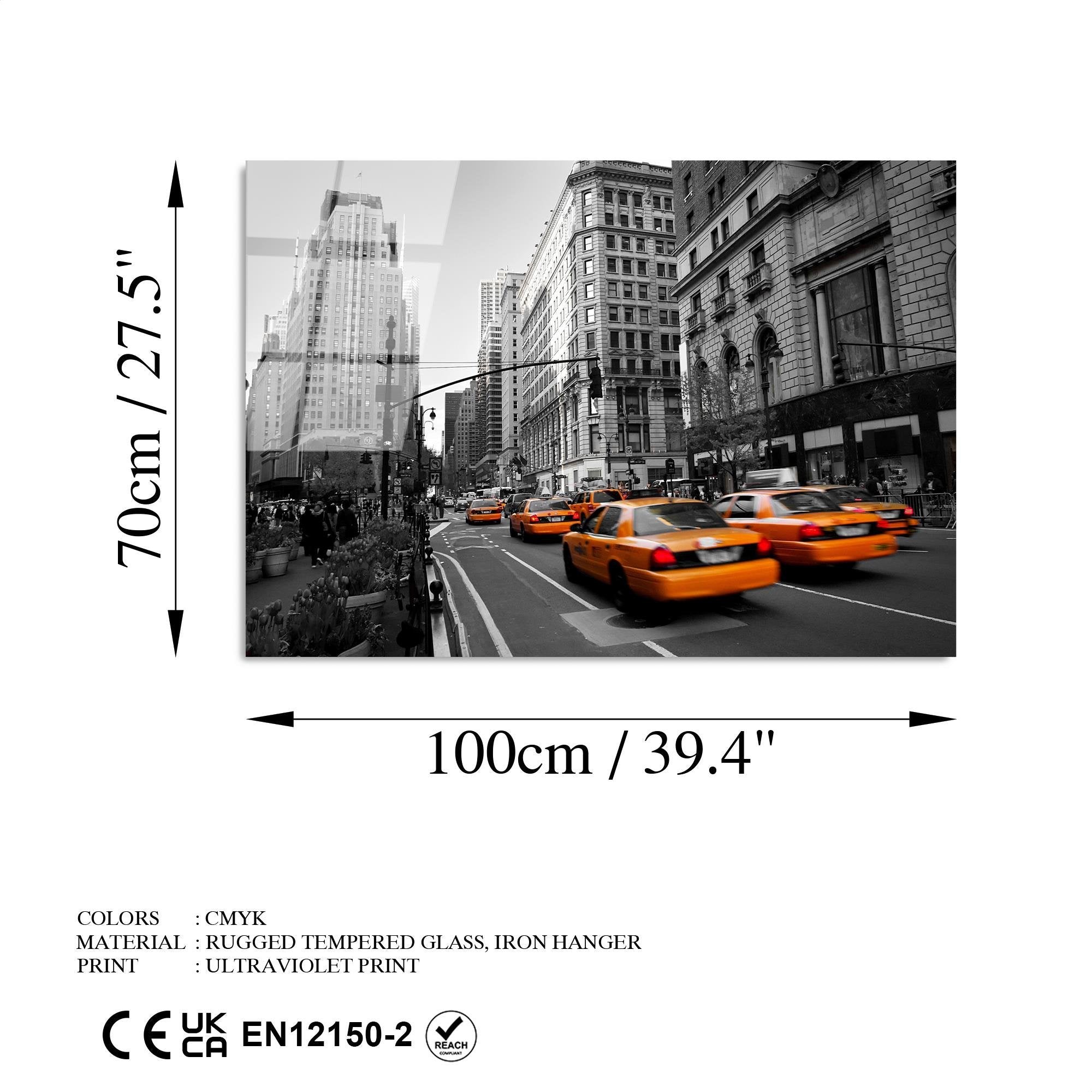 UV-040 Baskılı Cam Dikdörtgen Duvar Tablosu | ByLamp