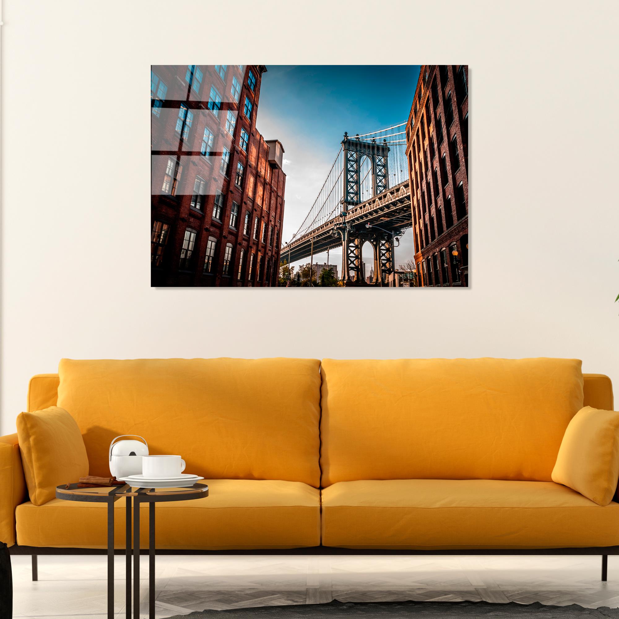 UV-042 Baskılı Cam Dikdörtgen Duvar Tablosu | ByLamp