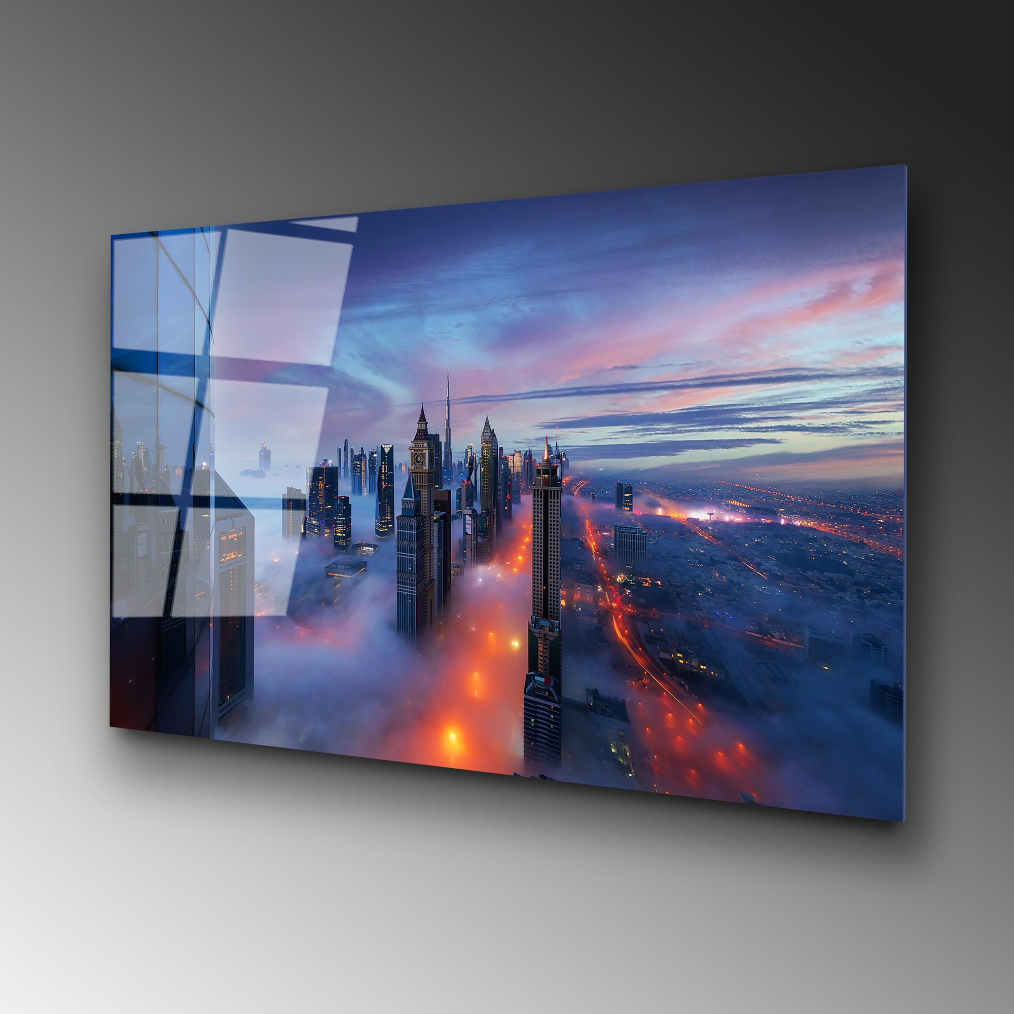 UV-045 Baskılı Cam Dikdörtgen Duvar Tablosu | ByLamp