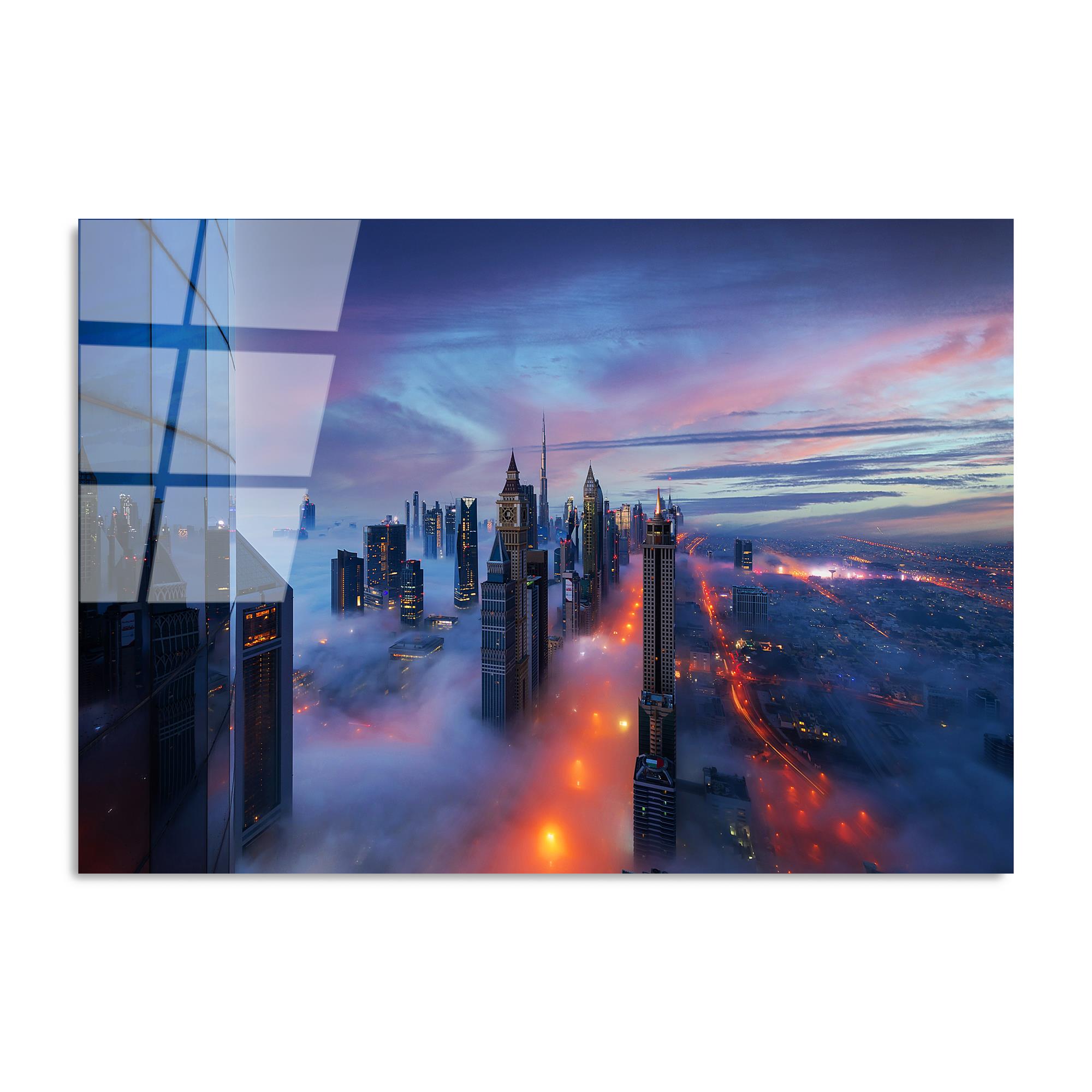 UV-045 Baskılı Cam Dikdörtgen Duvar Tablosu | ByLamp