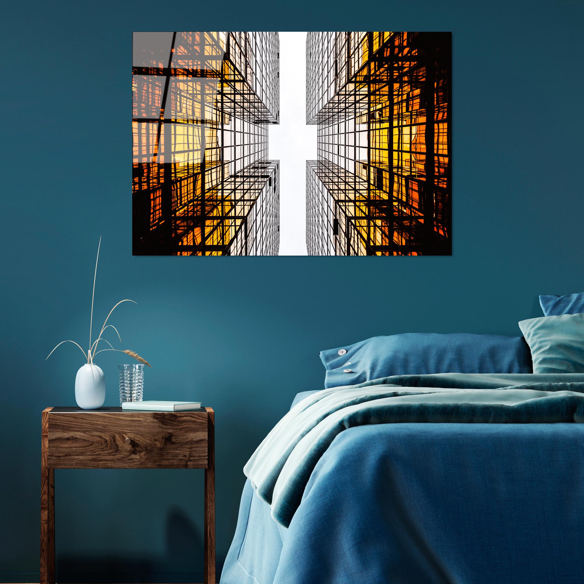 UV-047 Baskılı Cam Dikdörtgen Duvar Tablosu | ByLamp