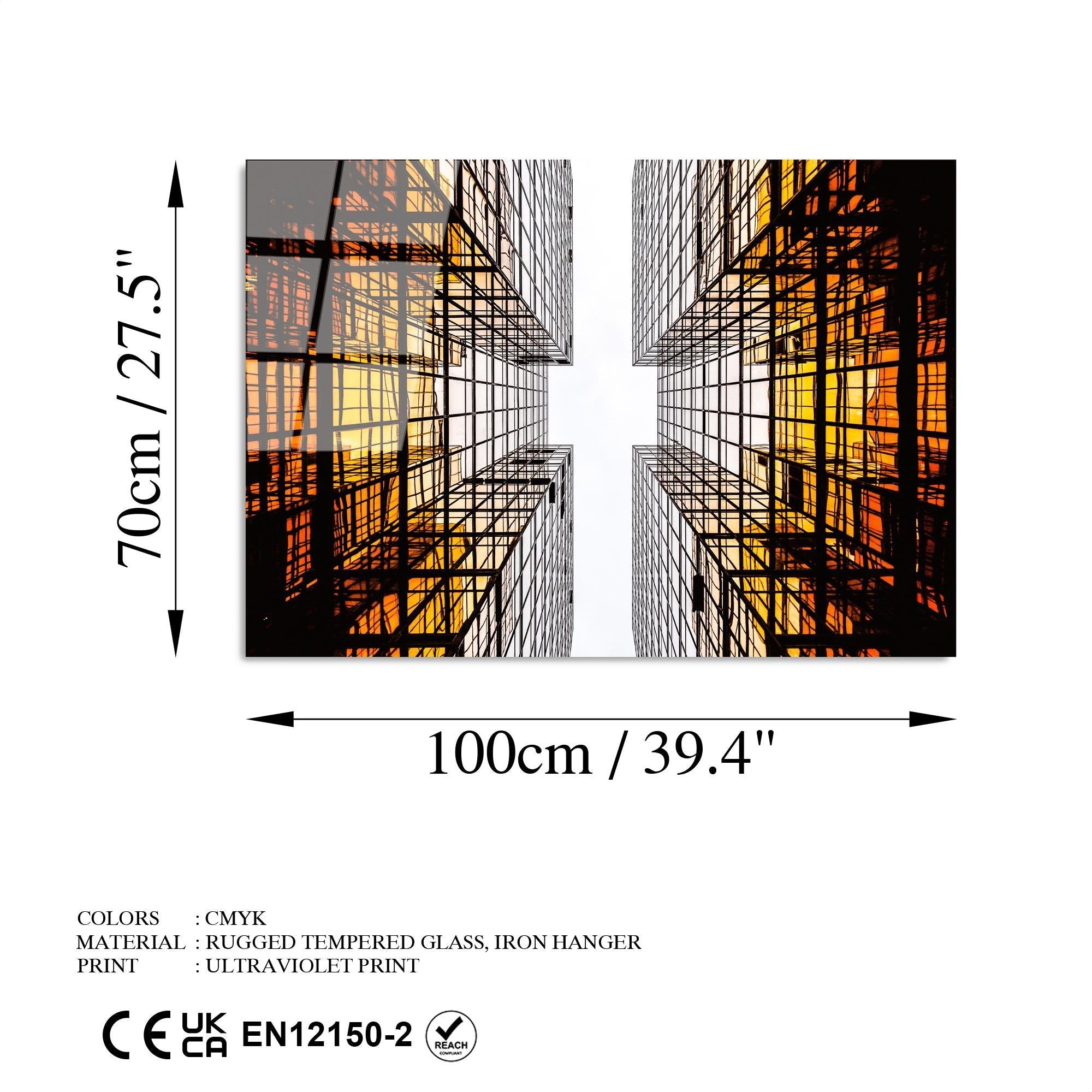 UV-047 Baskılı Cam Dikdörtgen Duvar Tablosu | ByLamp