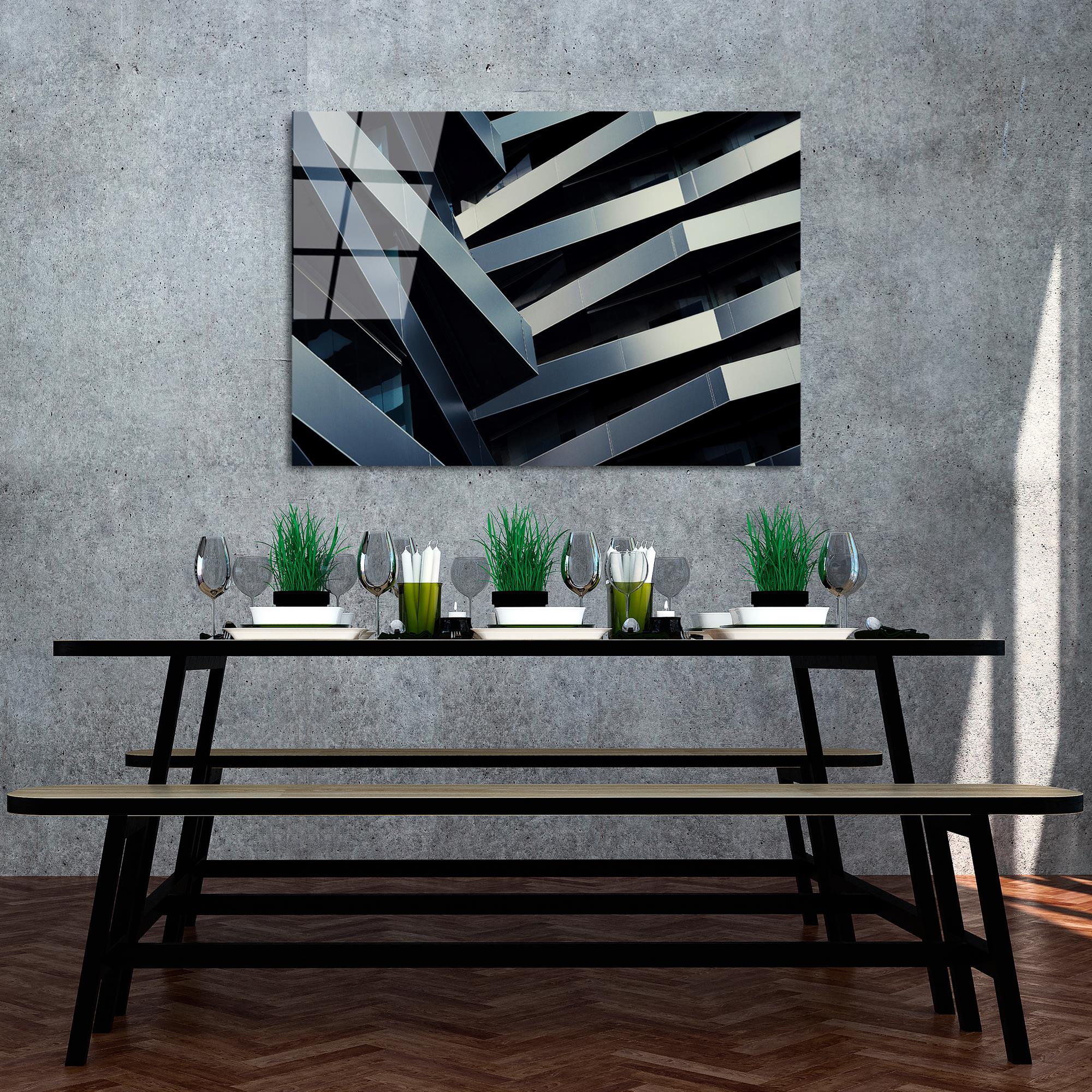 UV-048 Baskılı Cam Dikdörtgen Duvar Tablosu | ByLamp