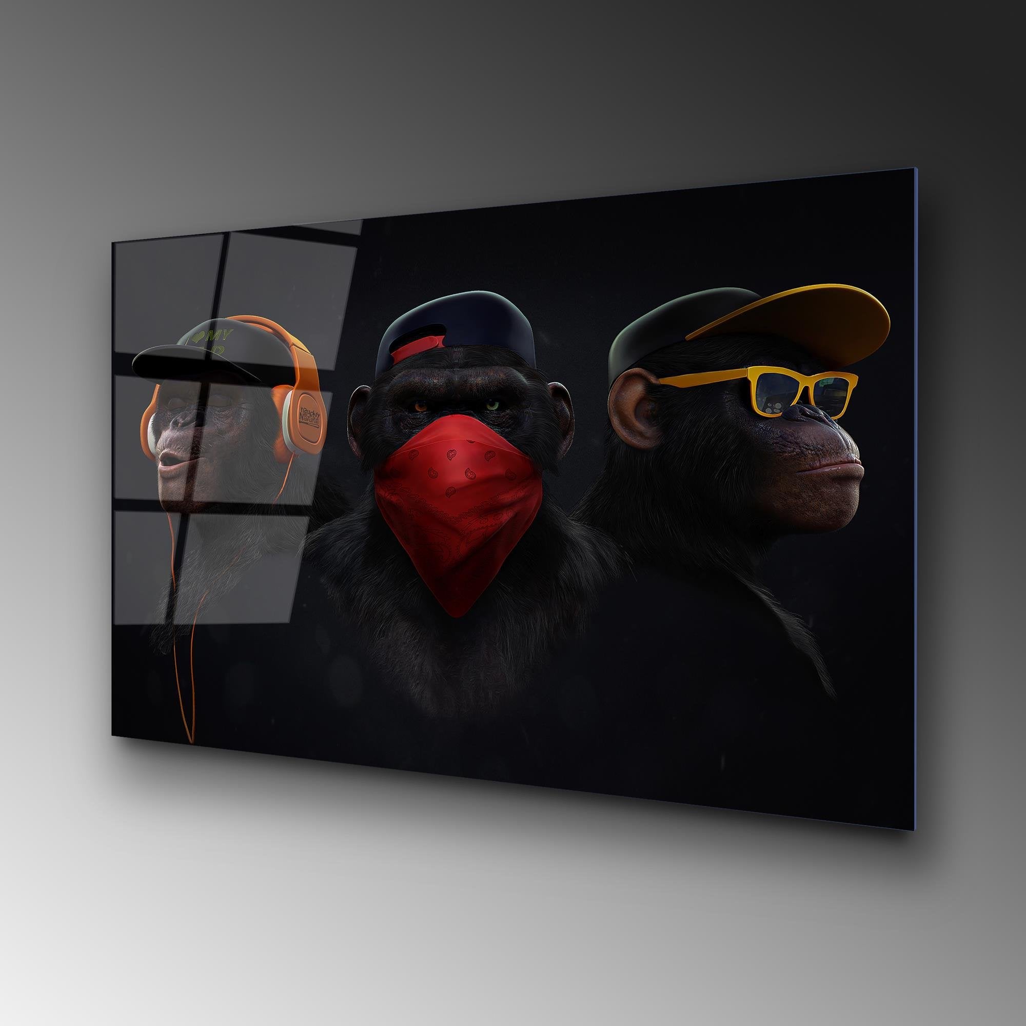 UV-049 Baskılı Cam Dikdörtgen Duvar Tablosu | ByLamp