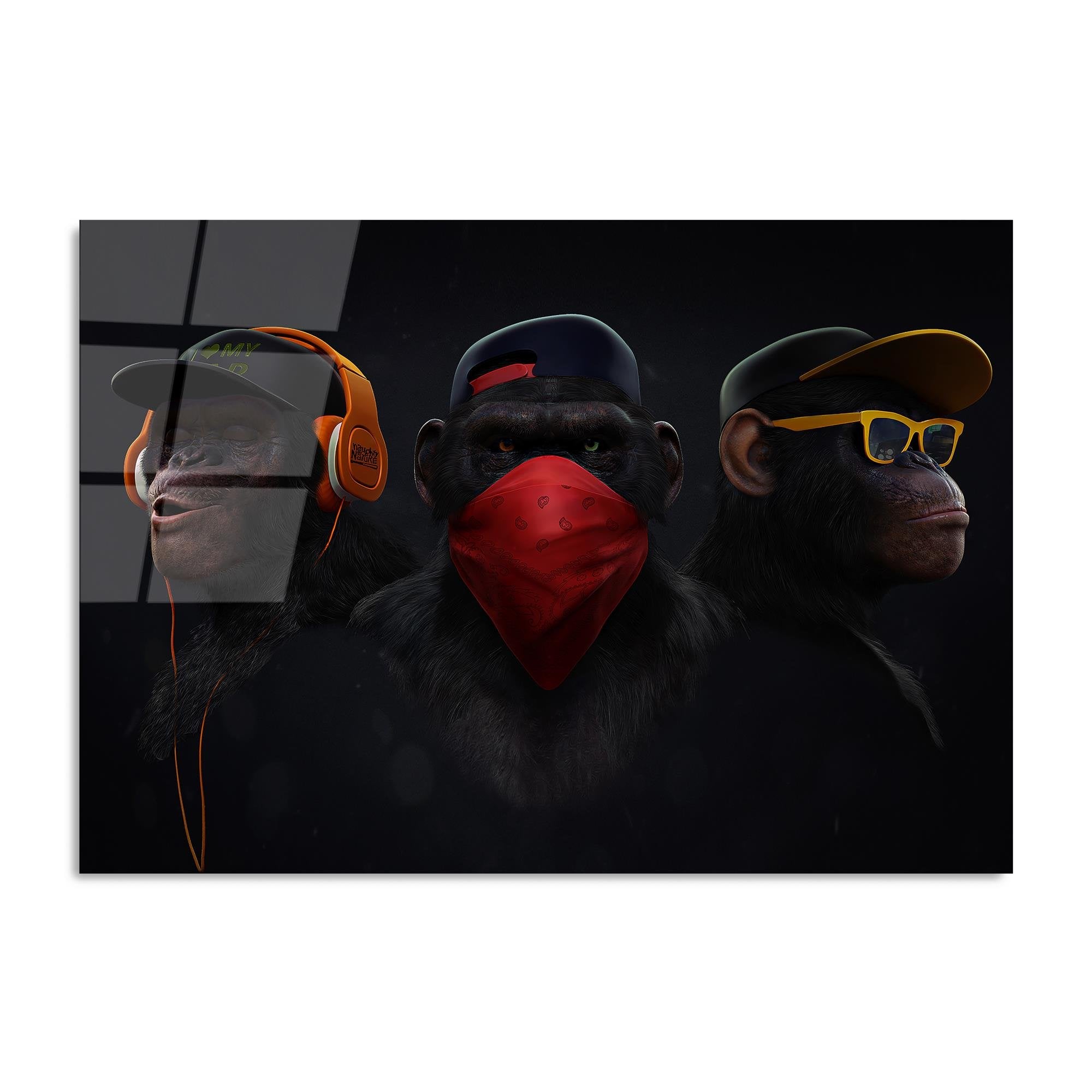 UV-049 Baskılı Cam Dikdörtgen Duvar Tablosu | ByLamp