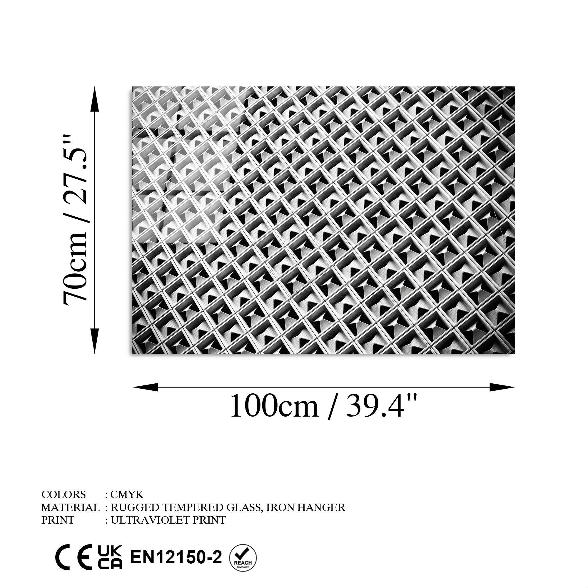 UV-053 Baskılı Cam Dikdörtgen Duvar Tablosu | ByLamp