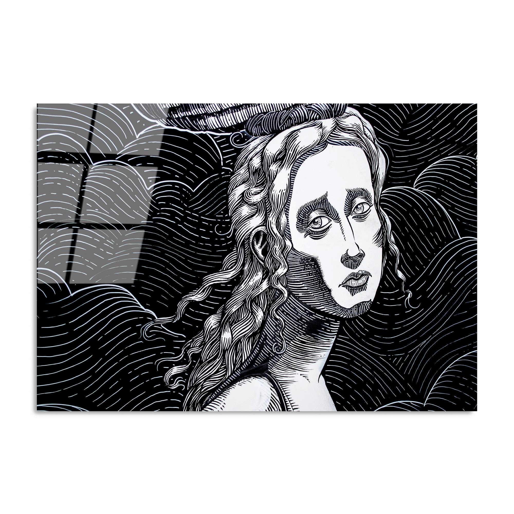 UV-054 Baskılı Cam Dikdörtgen Duvar Tablosu | ByLamp