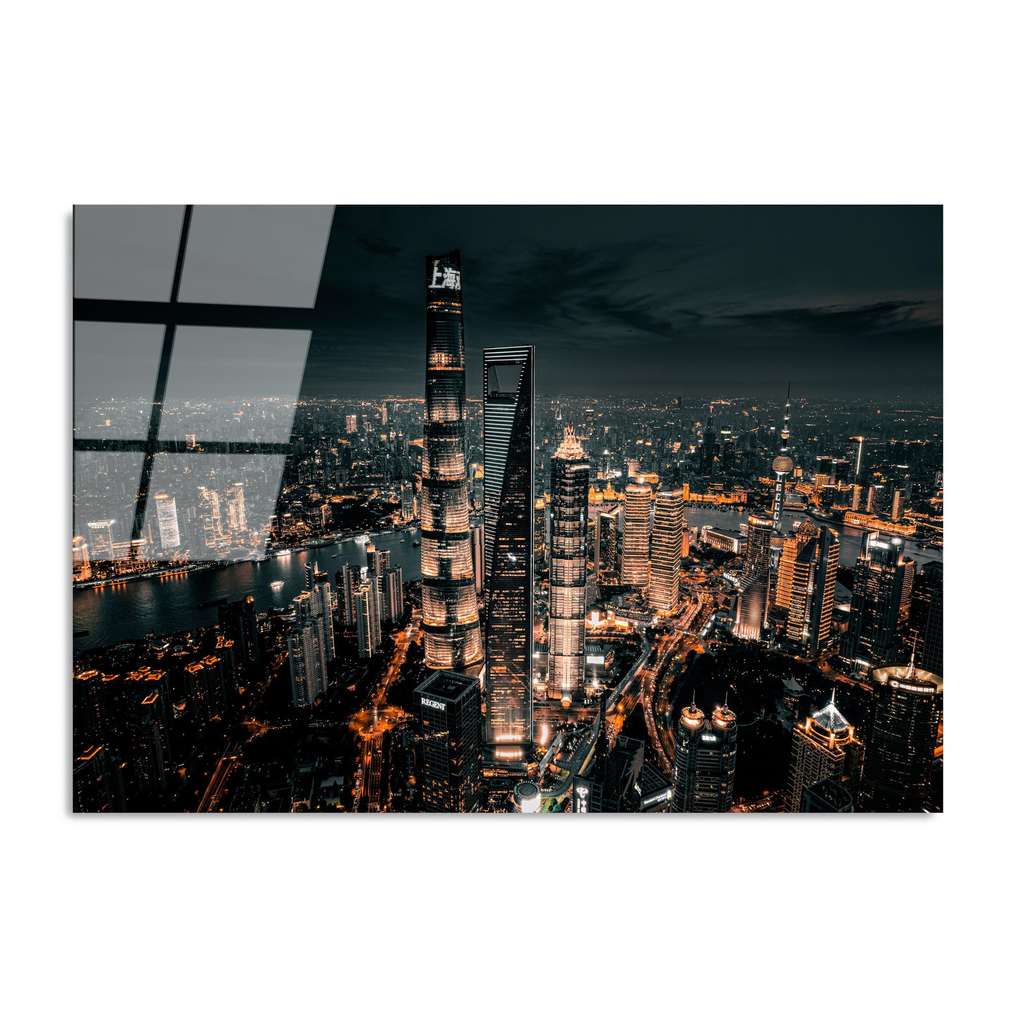 UV-058 Baskılı Cam Dikdörtgen Duvar Tablosu | ByLamp