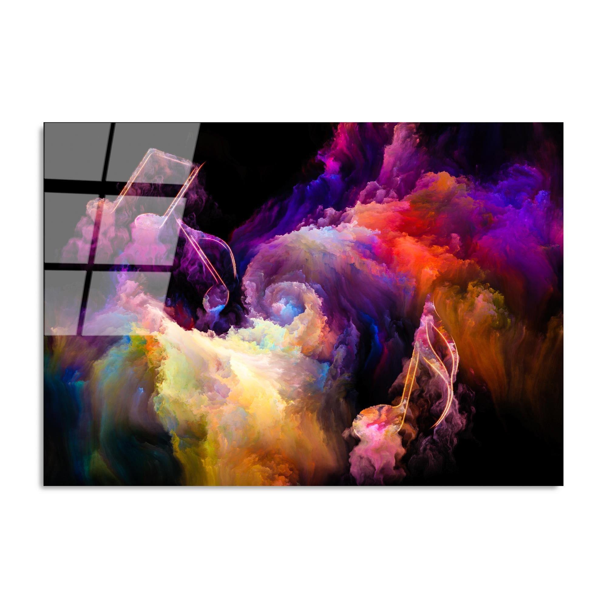 UV-060 Baskılı Cam Dikdörtgen Duvar Tablosu | ByLamp