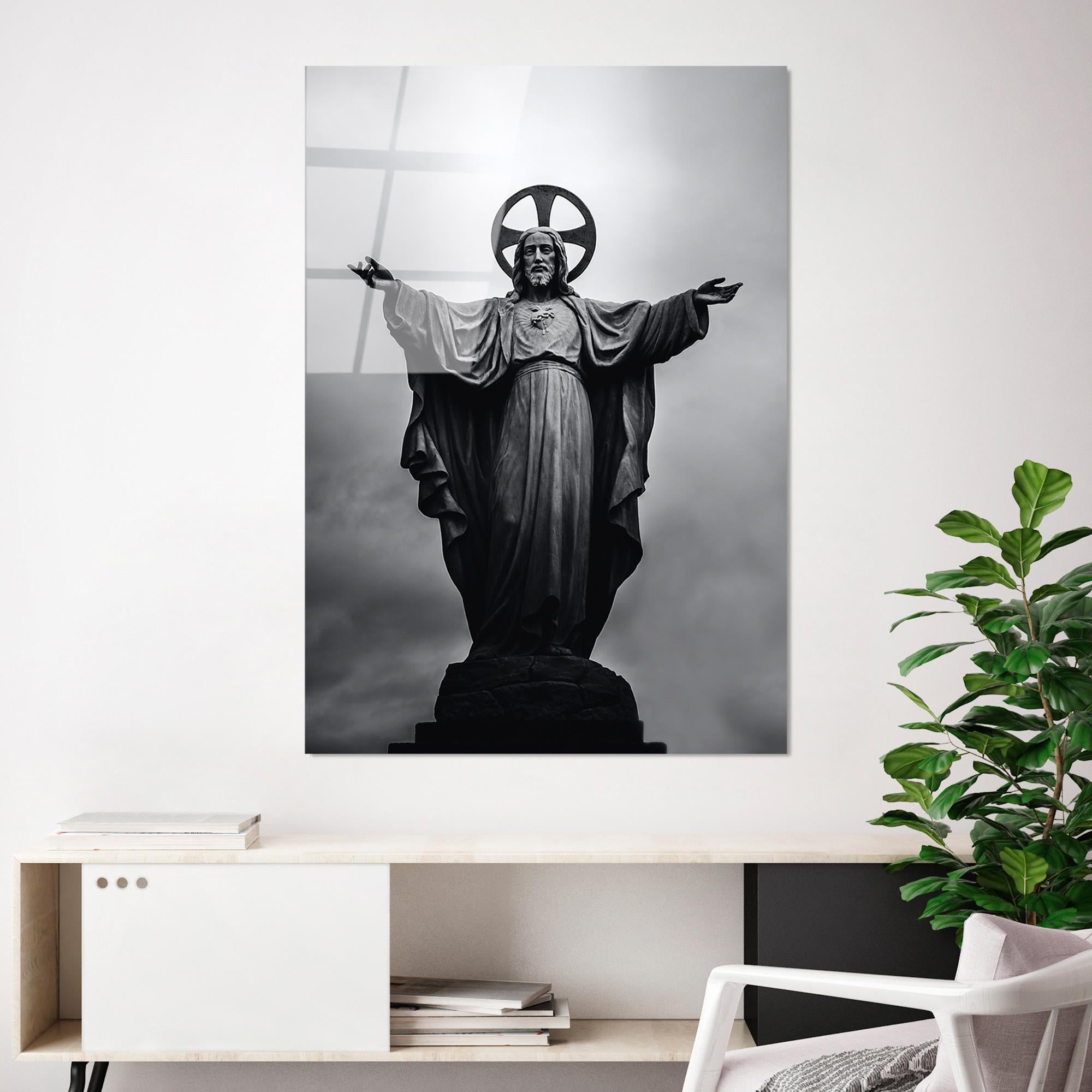 UV-066 Baskılı Cam Dikdörtgen Duvar Tablosu | ByLamp