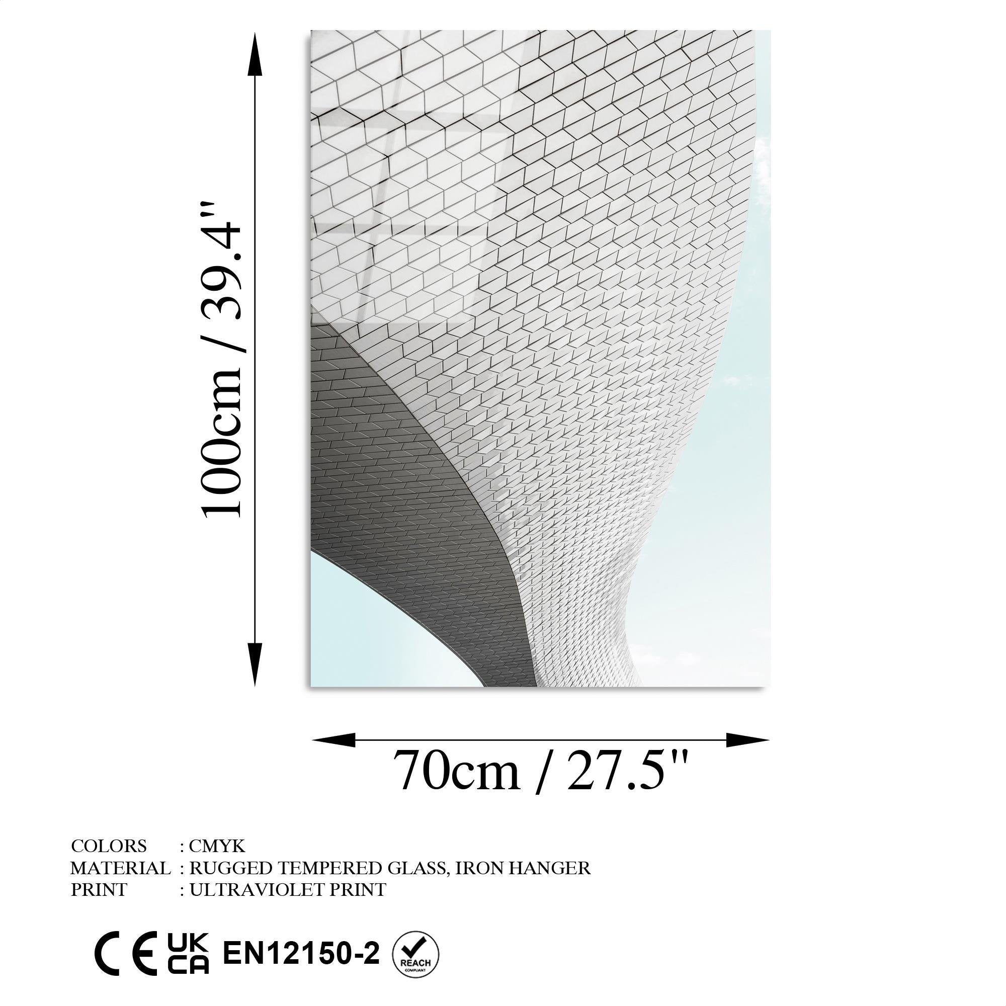 UV-073 Baskılı Cam Dikdörtgen Duvar Tablosu | ByLamp