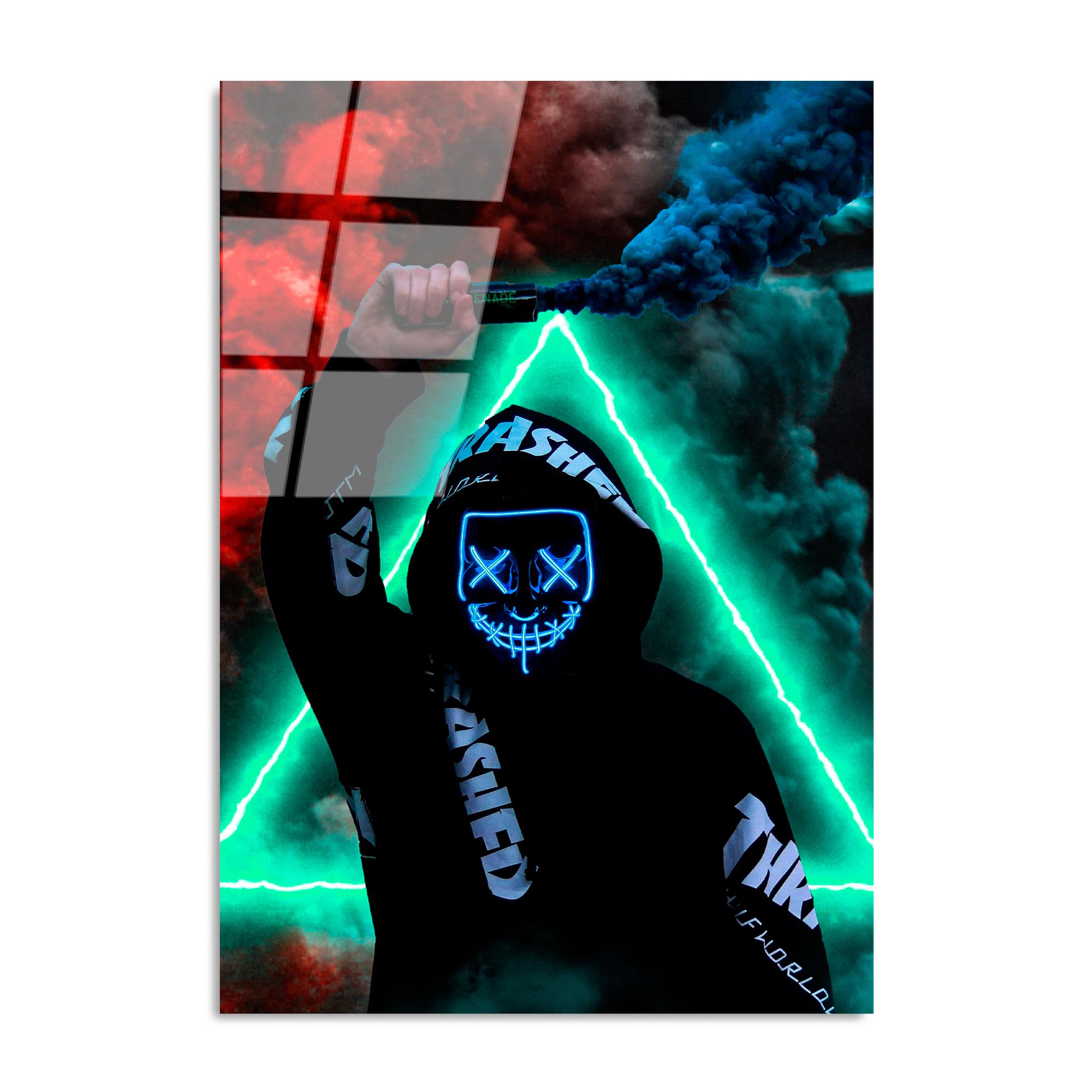 UV-076 Baskılı Cam Dikdörtgen Duvar Tablosu | ByLamp