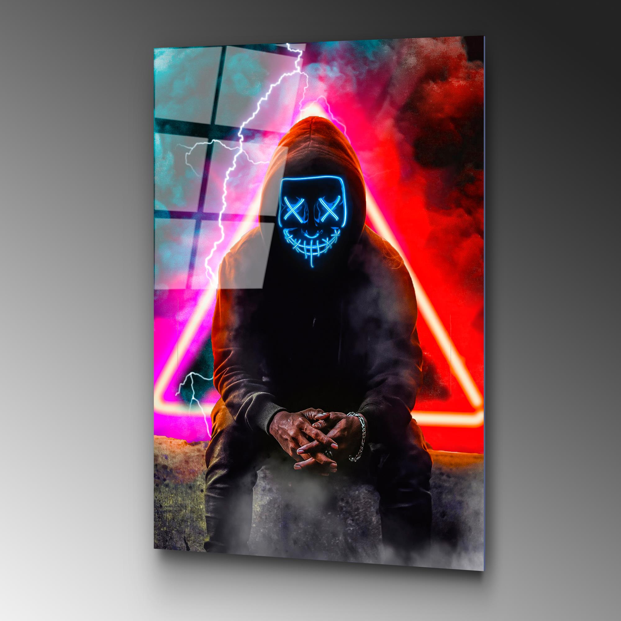 UV-077 Baskılı Cam Dikdörtgen Duvar Tablosu | ByLamp