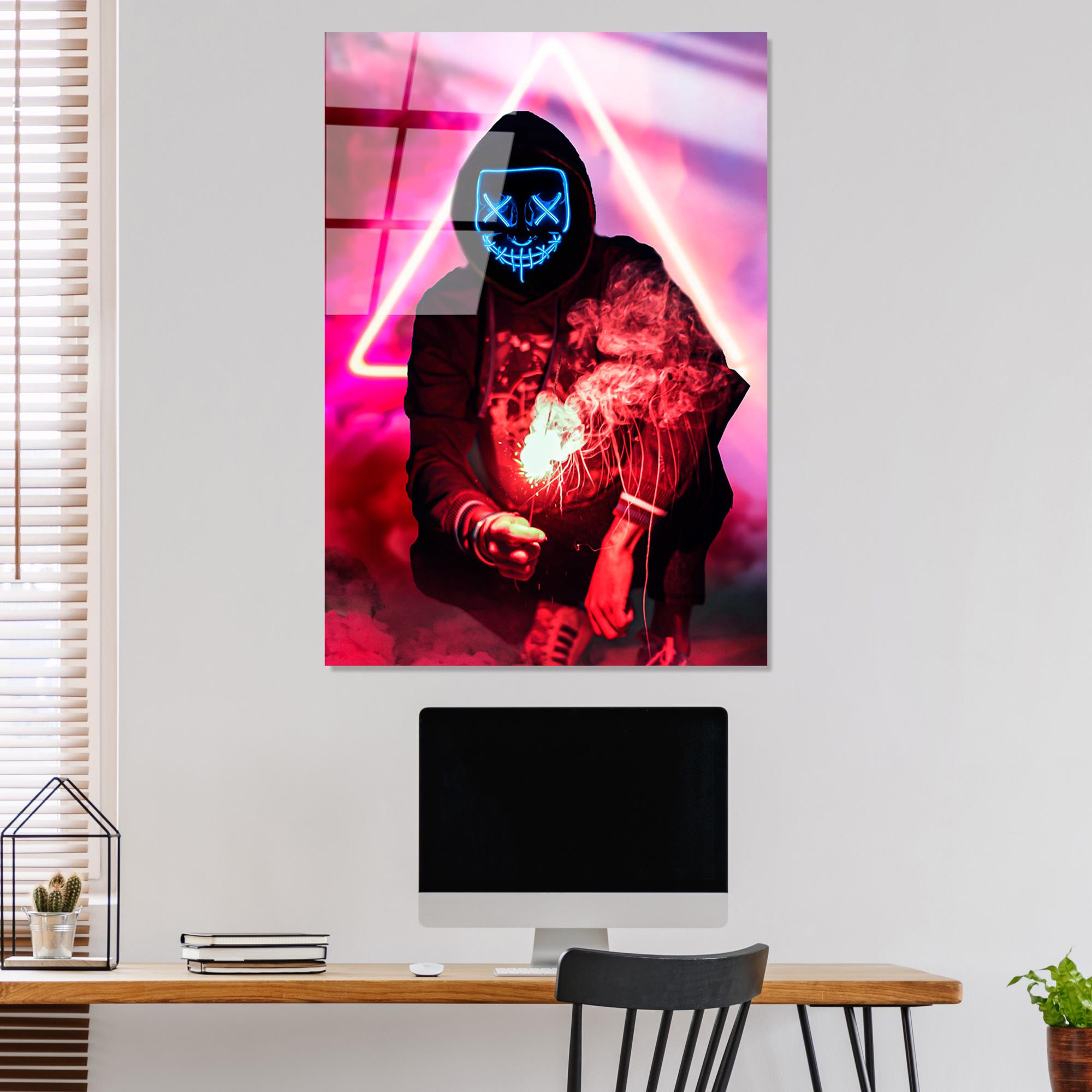 UV-078 Baskılı Cam Dikdörtgen Duvar Tablosu | ByLamp