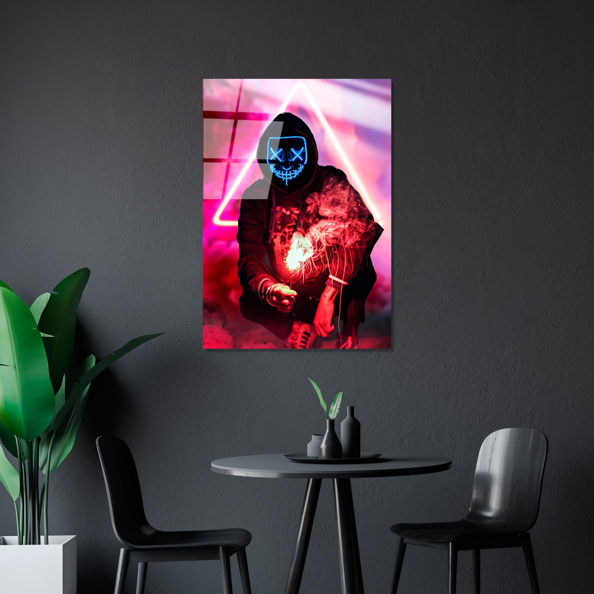 UV-078 Baskılı Cam Dikdörtgen Duvar Tablosu | ByLamp