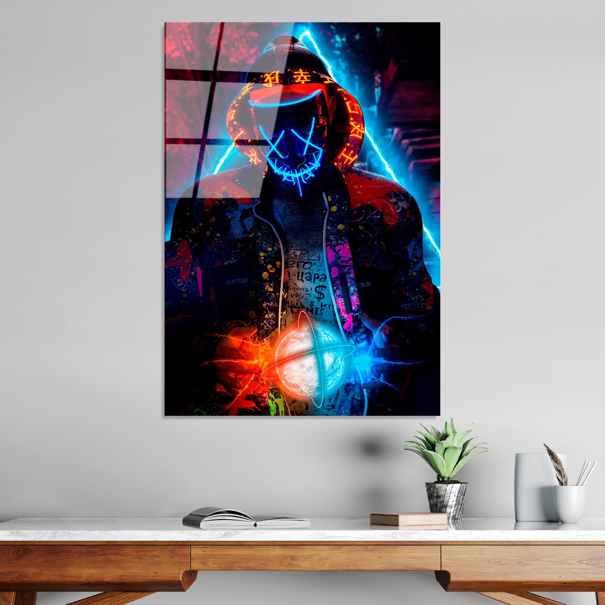 UV-079 Baskılı Cam Dikdörtgen Duvar Tablosu | ByLamp