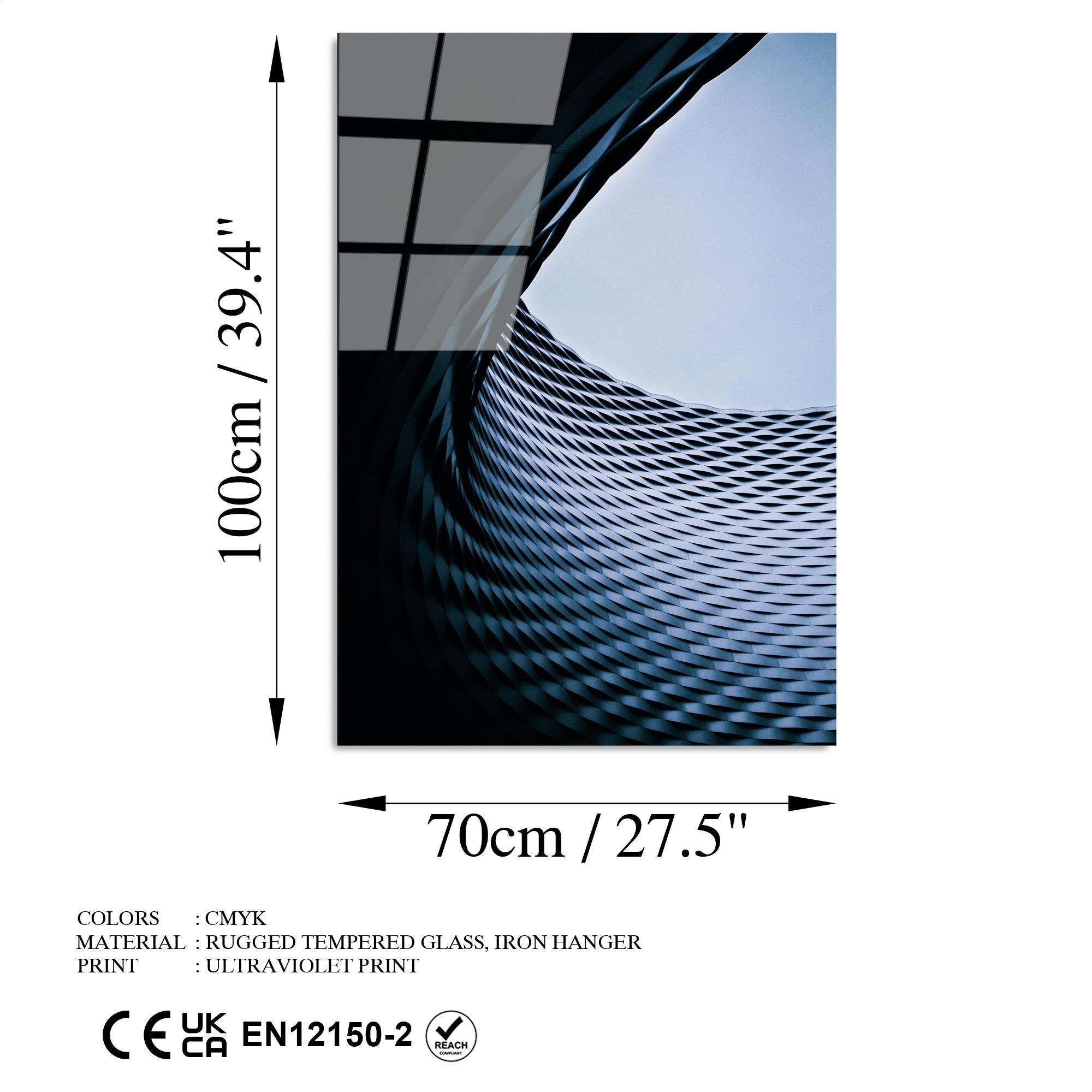 UV-086 Baskılı Cam Dikdörtgen Duvar Tablosu | ByLamp