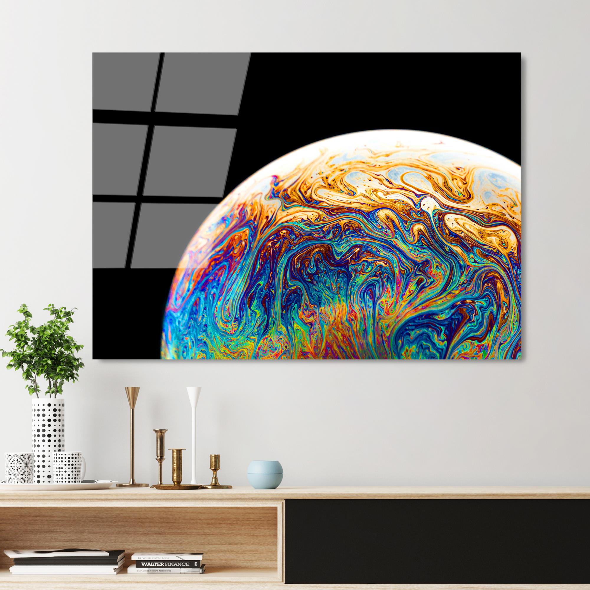 UV-090 Baskılı Cam Dikdörtgen Duvar Tablosu | ByLamp