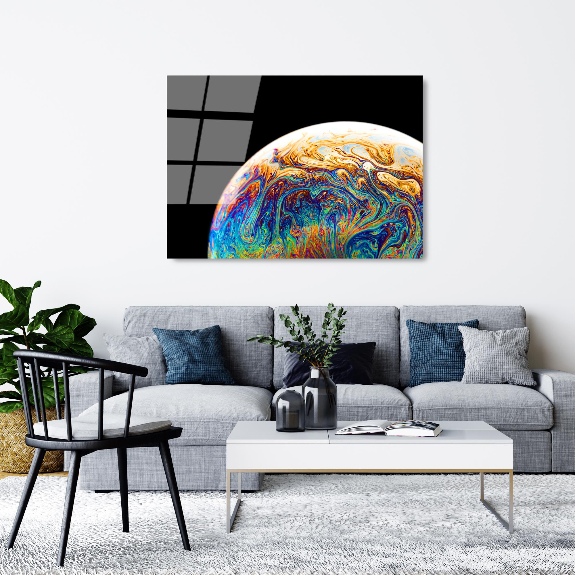 UV-090 Baskılı Cam Dikdörtgen Duvar Tablosu | ByLamp