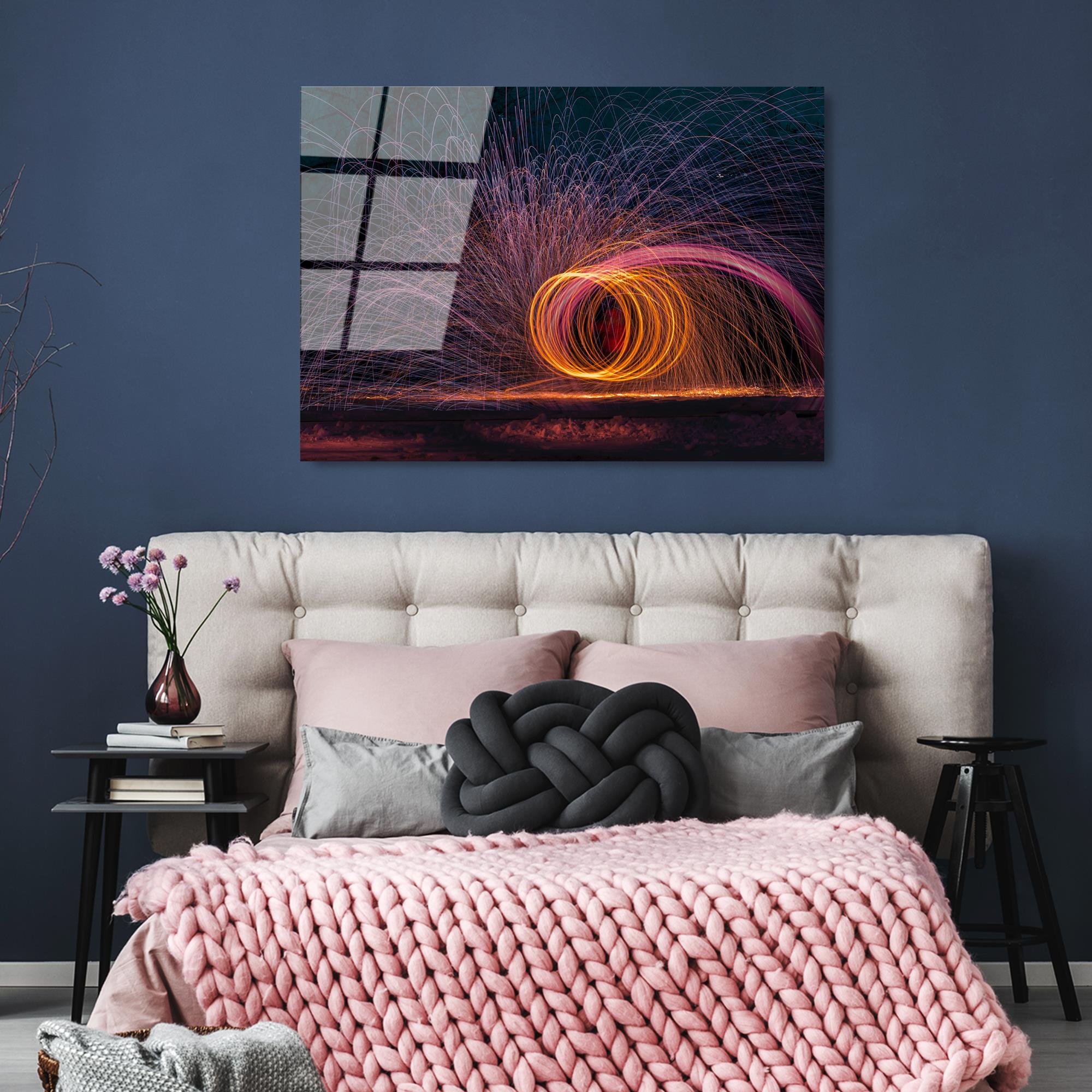 UV-091 Baskılı Cam Dikdörtgen Duvar Tablosu | ByLamp