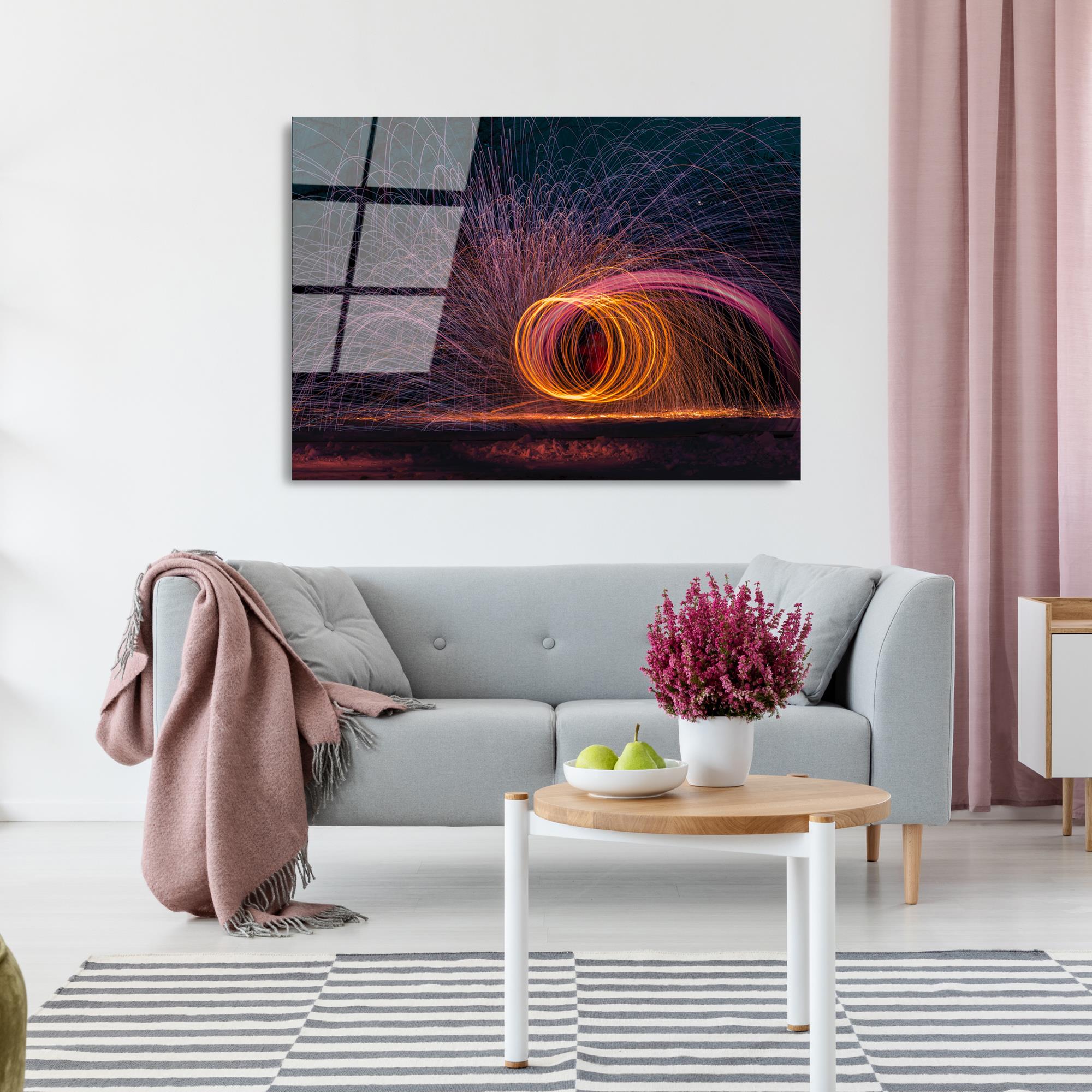 UV-091 Baskılı Cam Dikdörtgen Duvar Tablosu | ByLamp