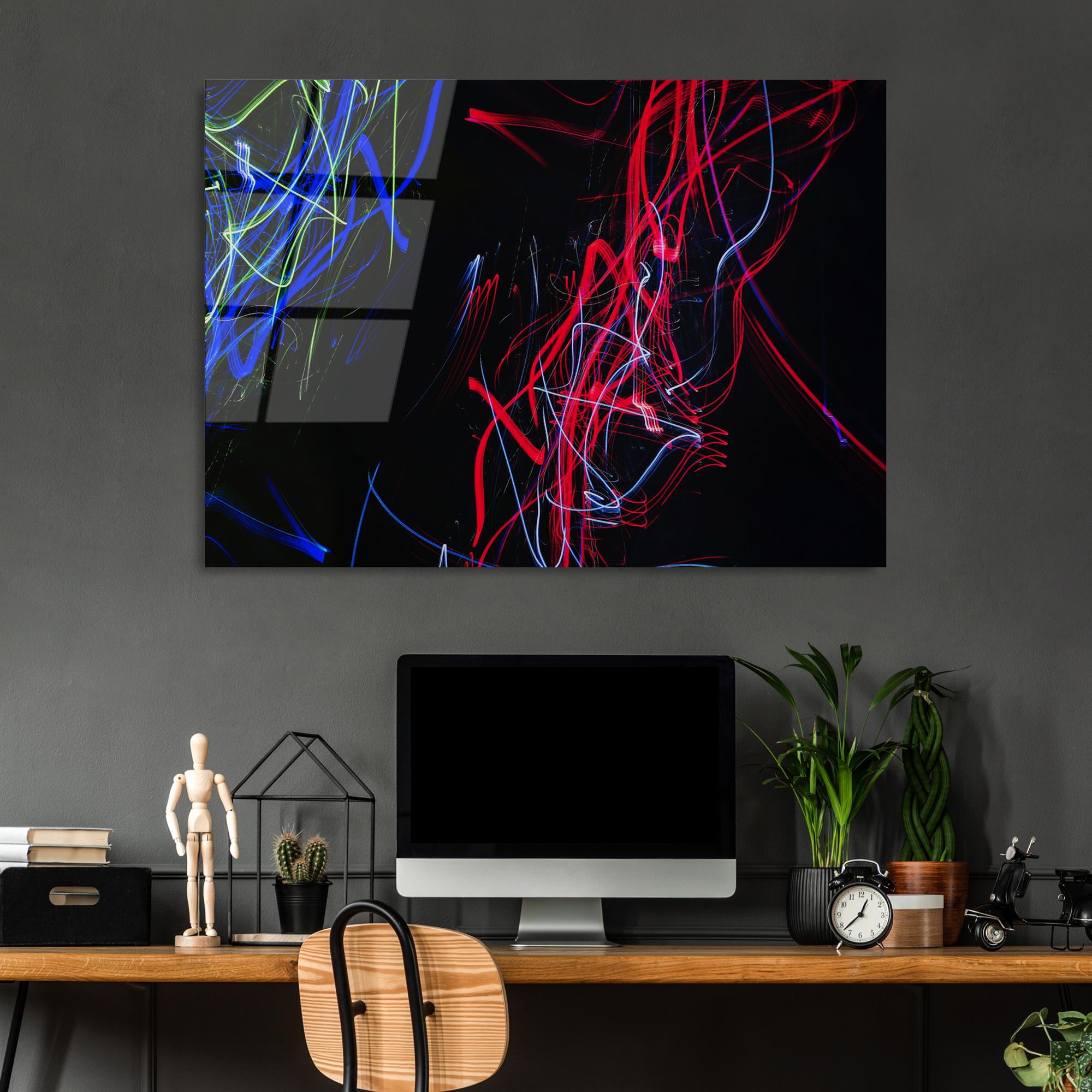 UV-092 Baskılı Cam Dikdörtgen Duvar Tablosu | ByLamp