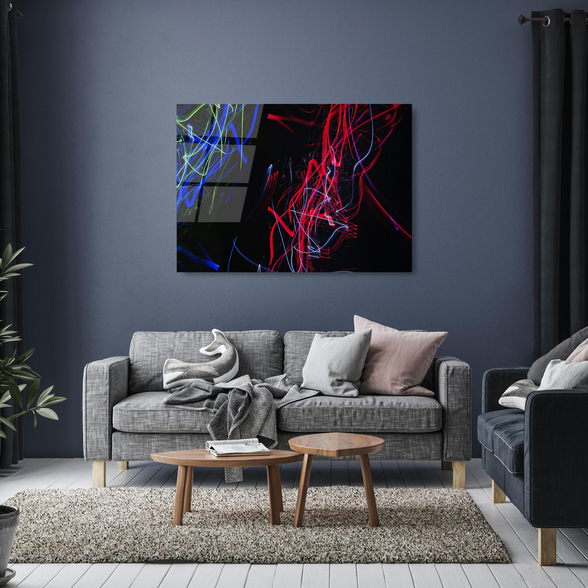 UV-092 Baskılı Cam Dikdörtgen Duvar Tablosu | ByLamp