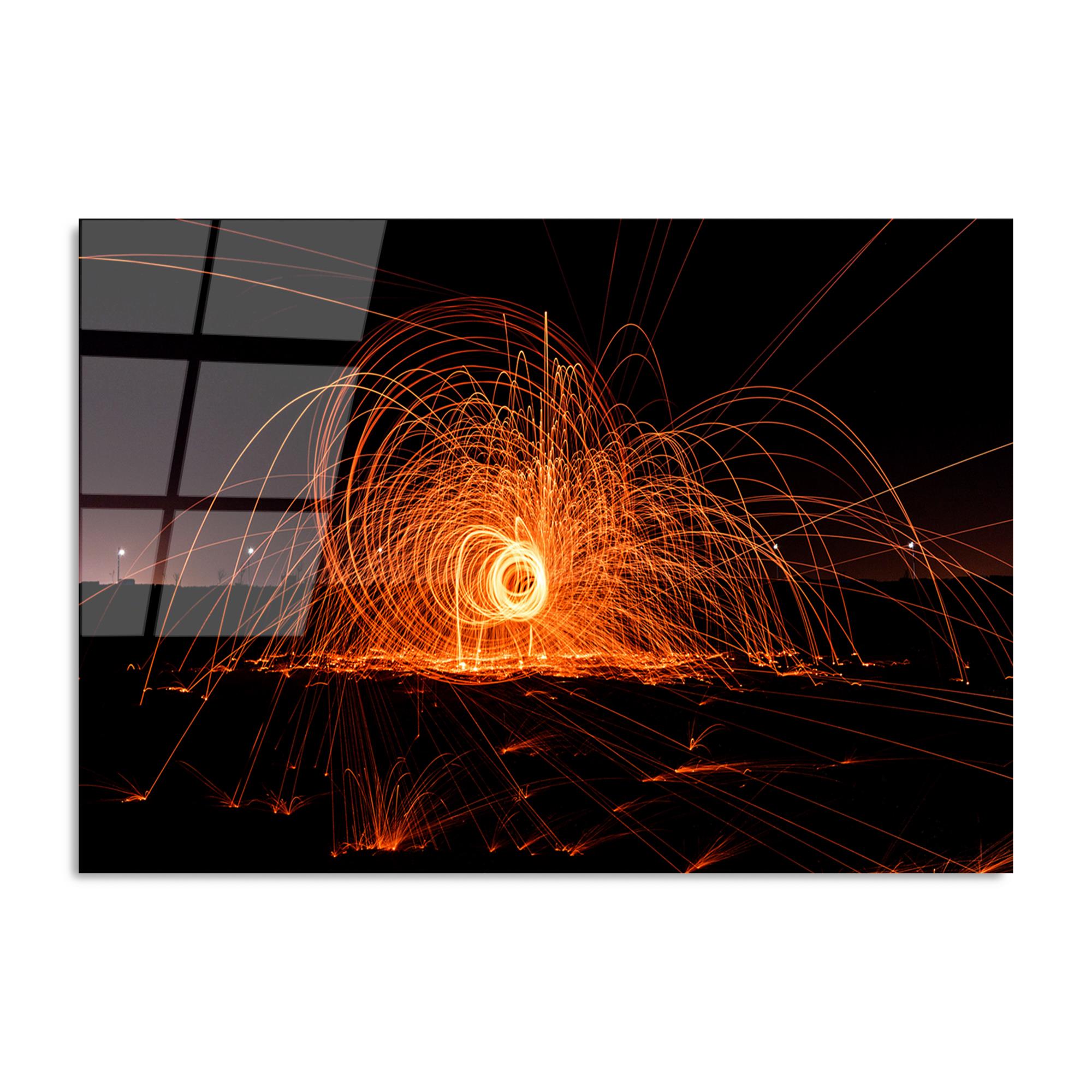 UV-093 Baskılı Cam Dikdörtgen Duvar Tablosu | ByLamp