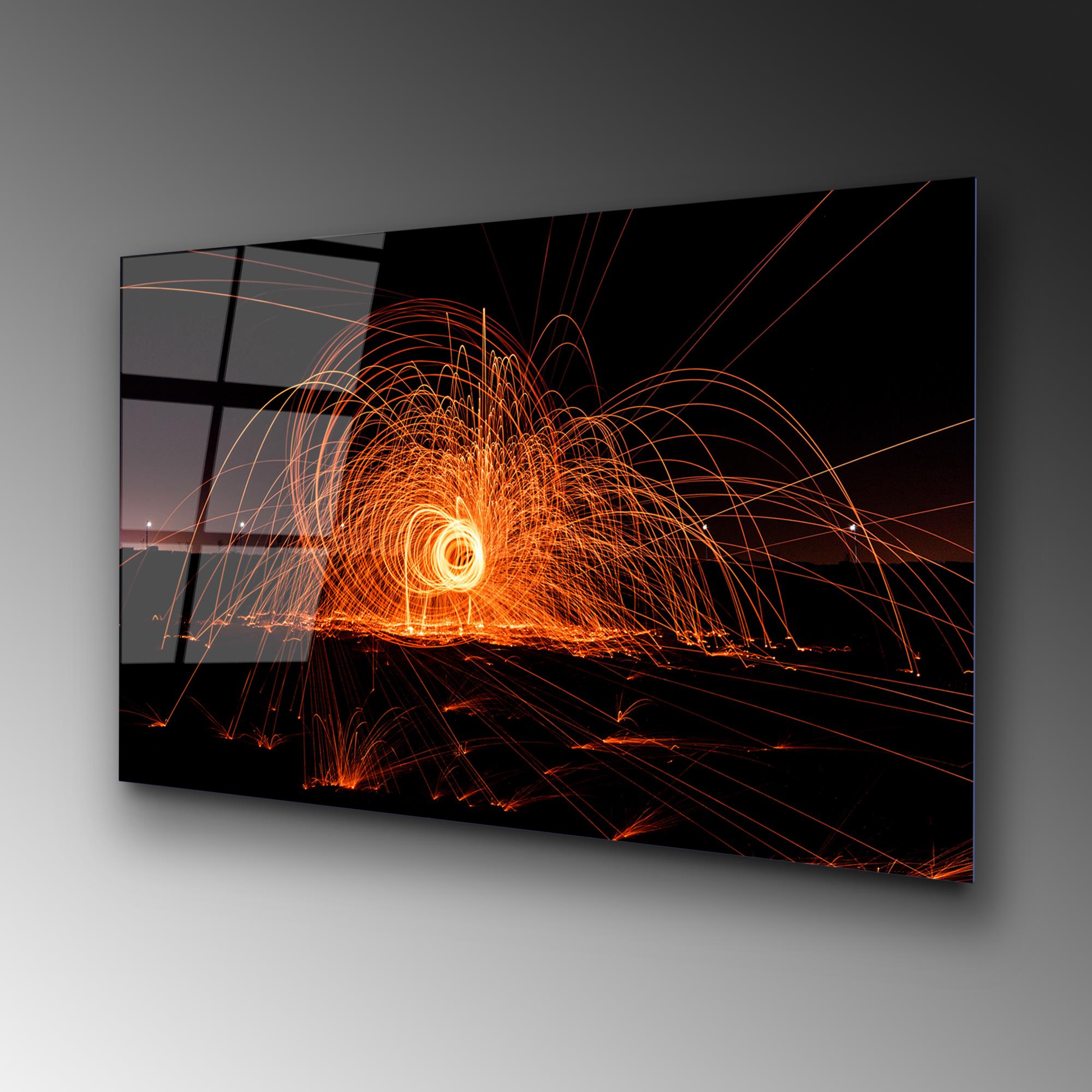 UV-093 Baskılı Cam Dikdörtgen Duvar Tablosu | ByLamp