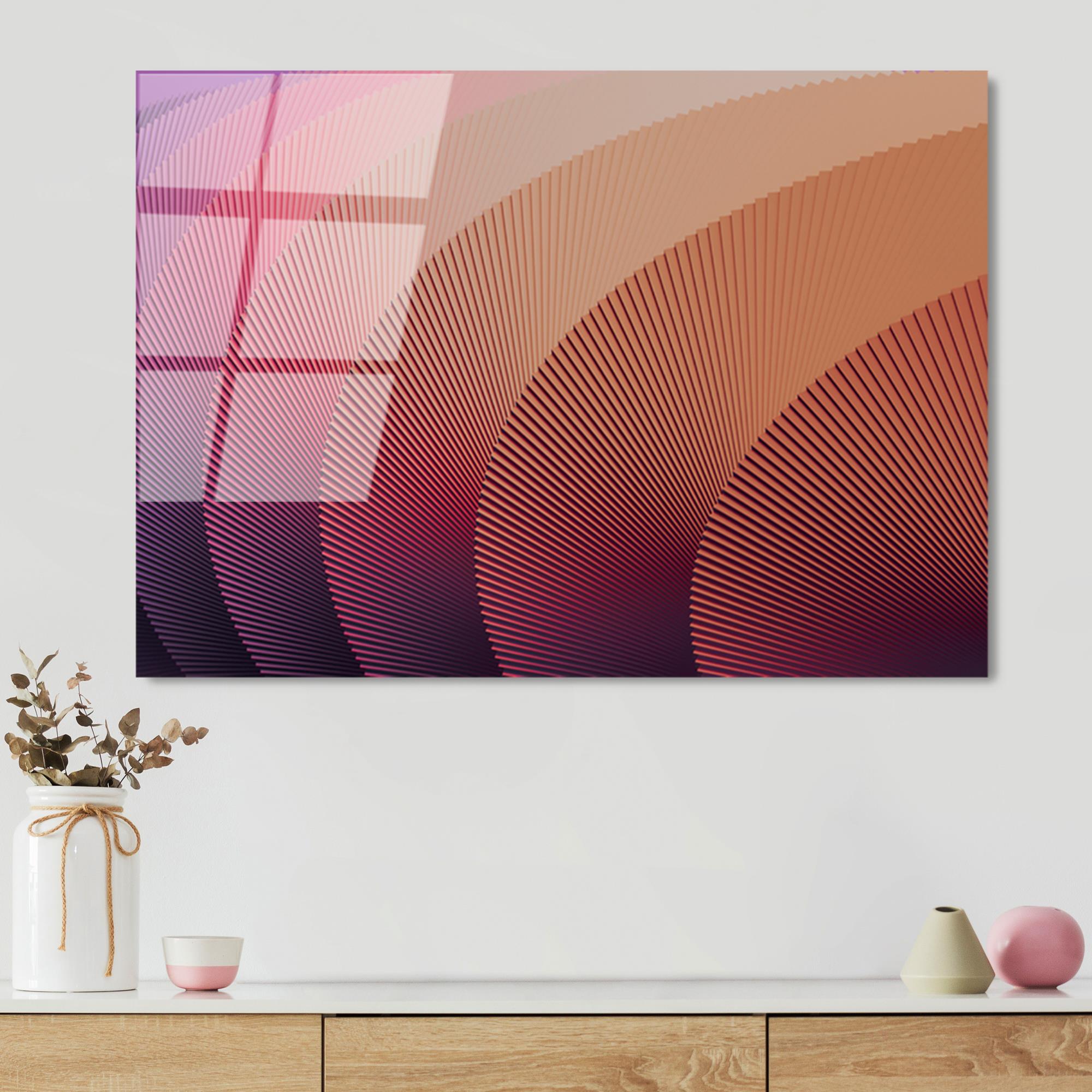 UV-095 Baskılı Cam Dikdörtgen Duvar Tablosu | ByLamp