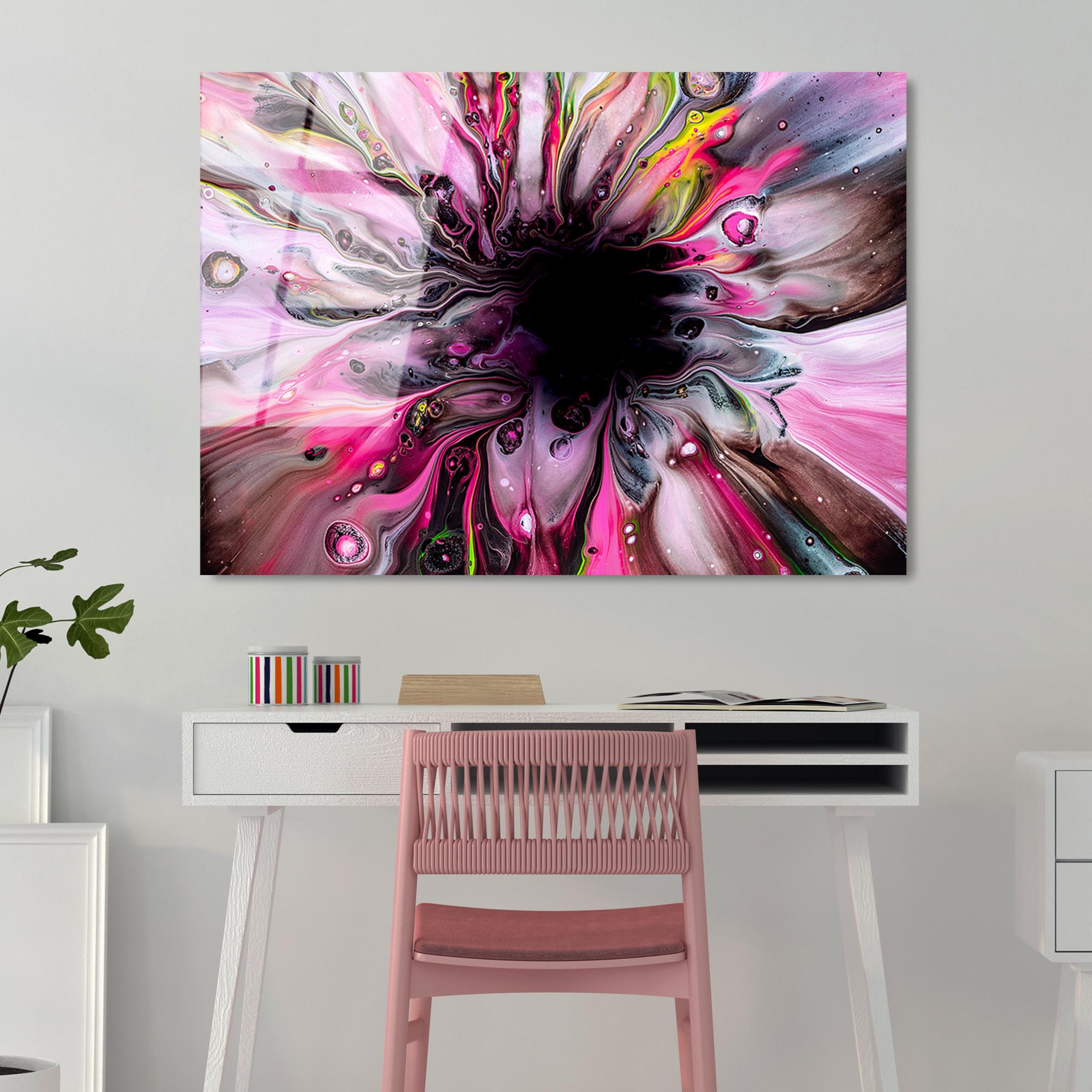 UV-096 Baskılı Cam Dikdörtgen Duvar Tablosu | ByLamp