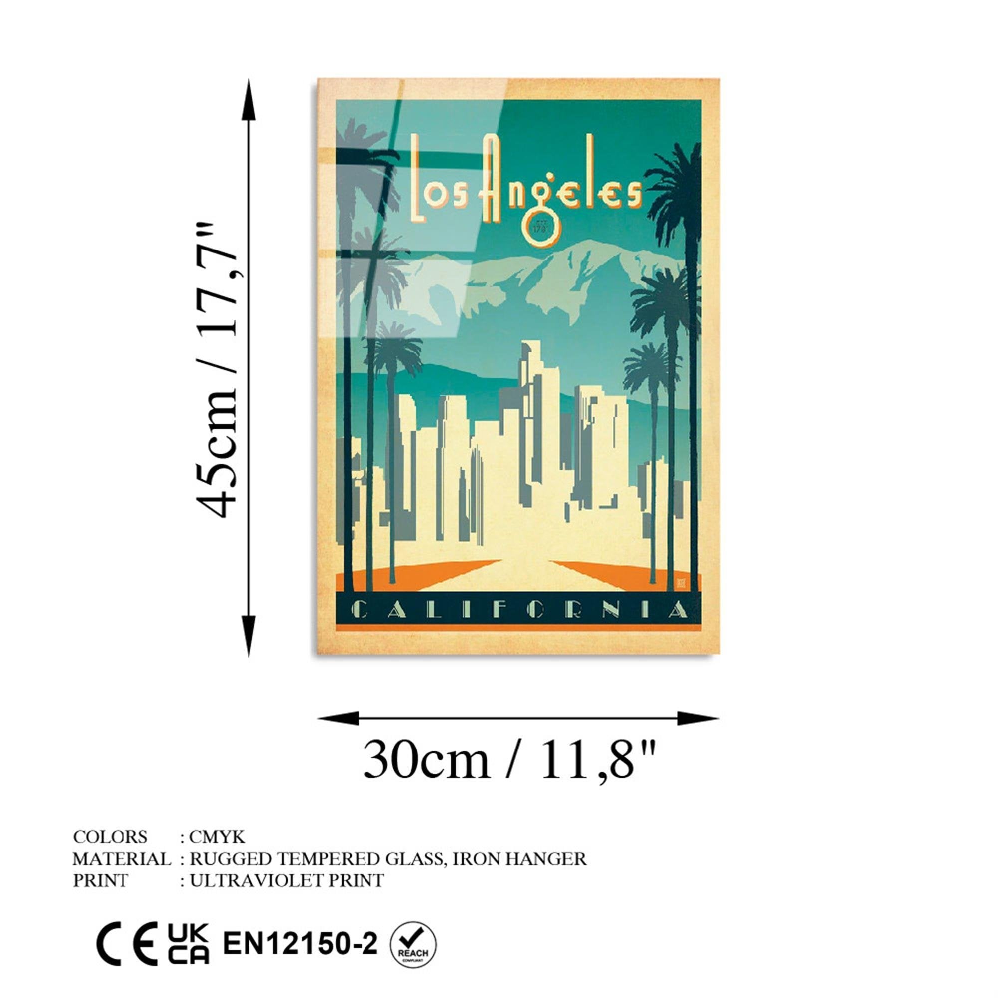 UV-1000 Baskılı Cam Dikdörtgen Duvar Tablosu | ByLamp