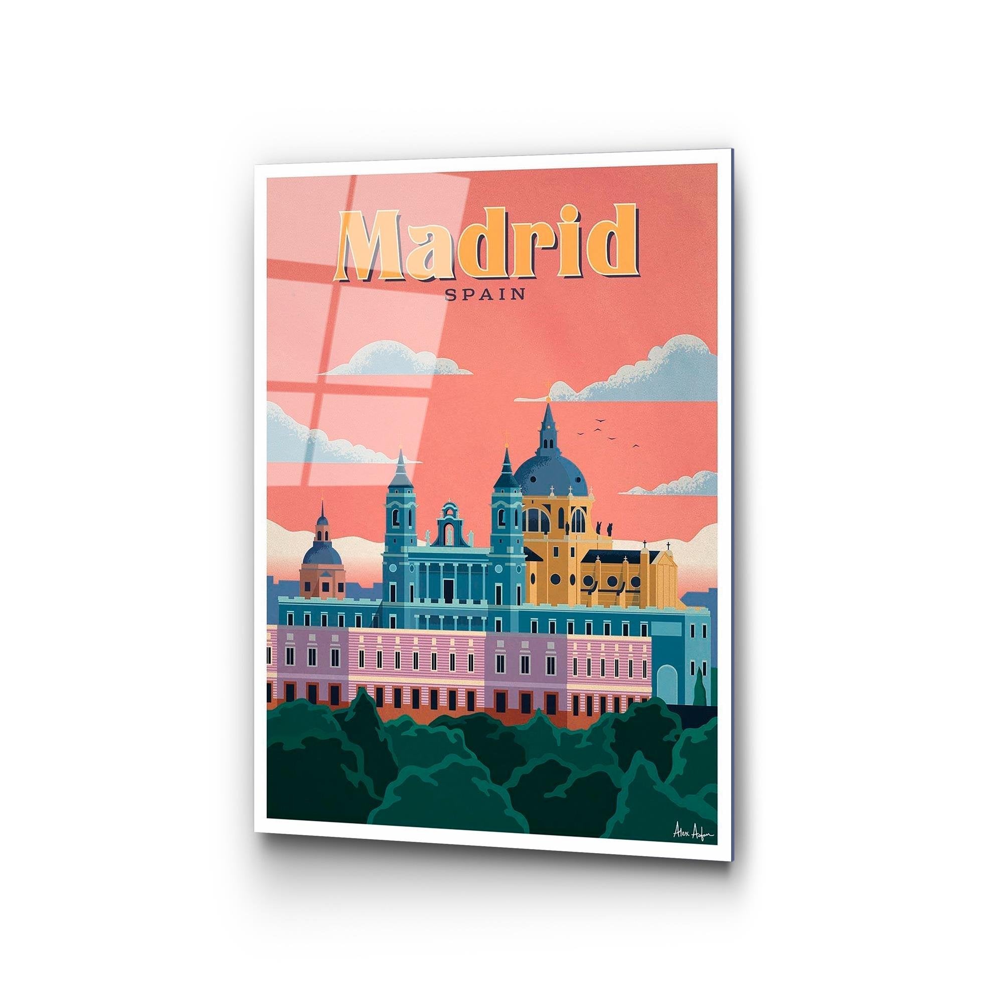 UV-1002 Baskılı Cam Dikdörtgen Duvar Tablosu | ByLamp