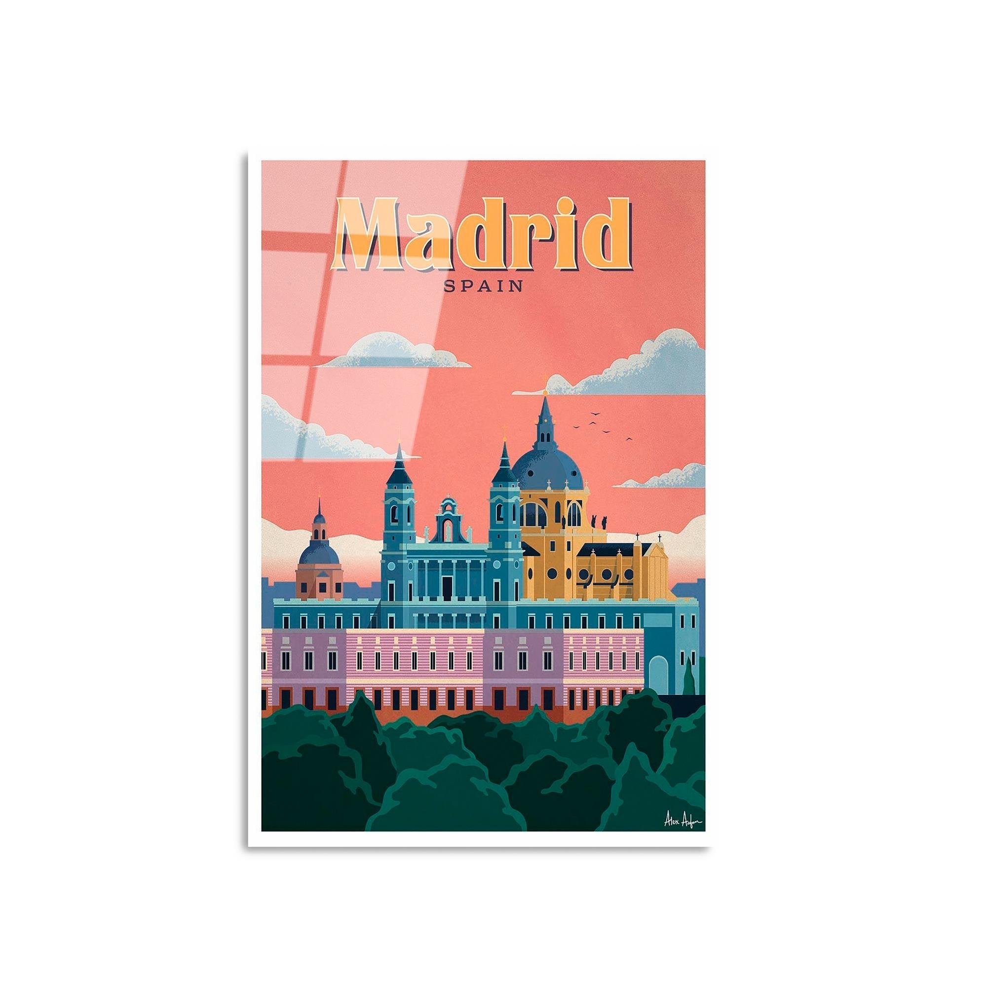 UV-1002 Baskılı Cam Dikdörtgen Duvar Tablosu | ByLamp