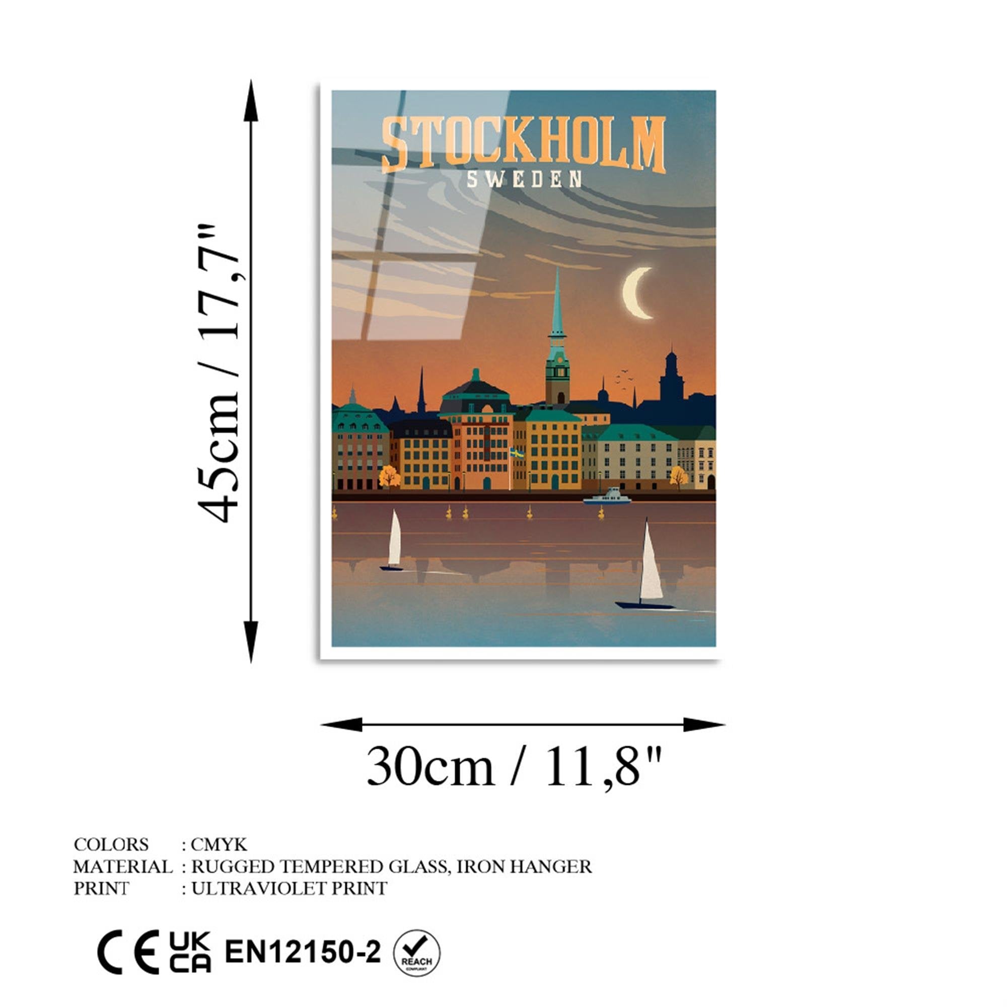 UV-1003 Baskılı Cam Dikdörtgen Duvar Tablosu | ByLamp