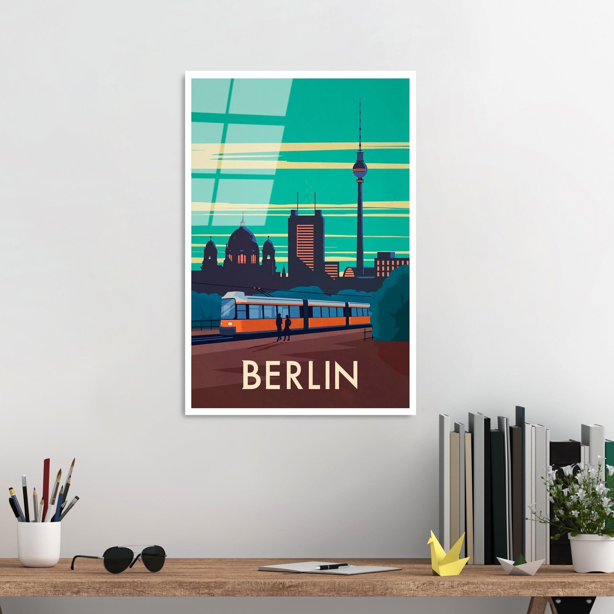 UV-1004 Baskılı Cam Dikdörtgen Duvar Tablosu | ByLamp