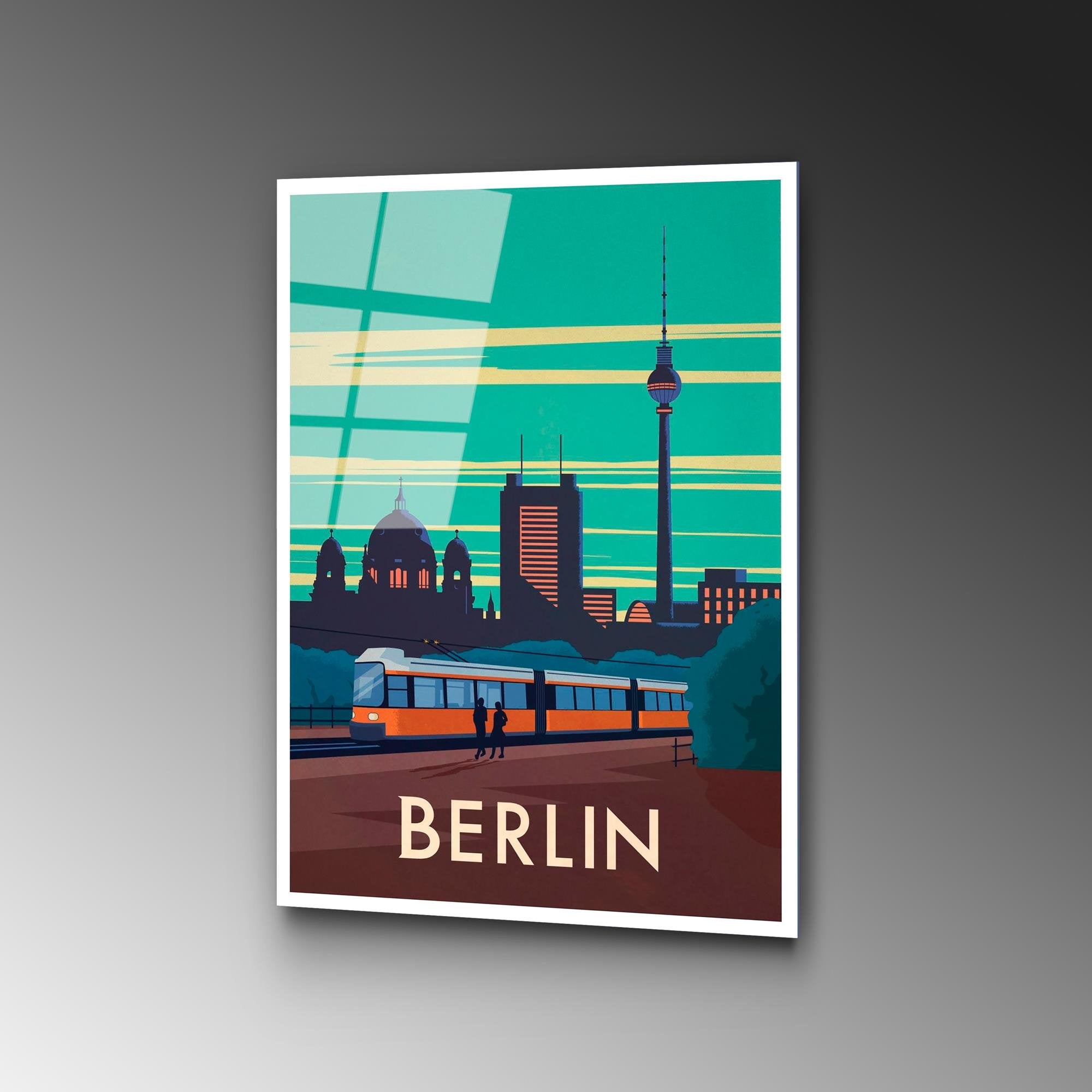 UV-1004 Baskılı Cam Dikdörtgen Duvar Tablosu | ByLamp