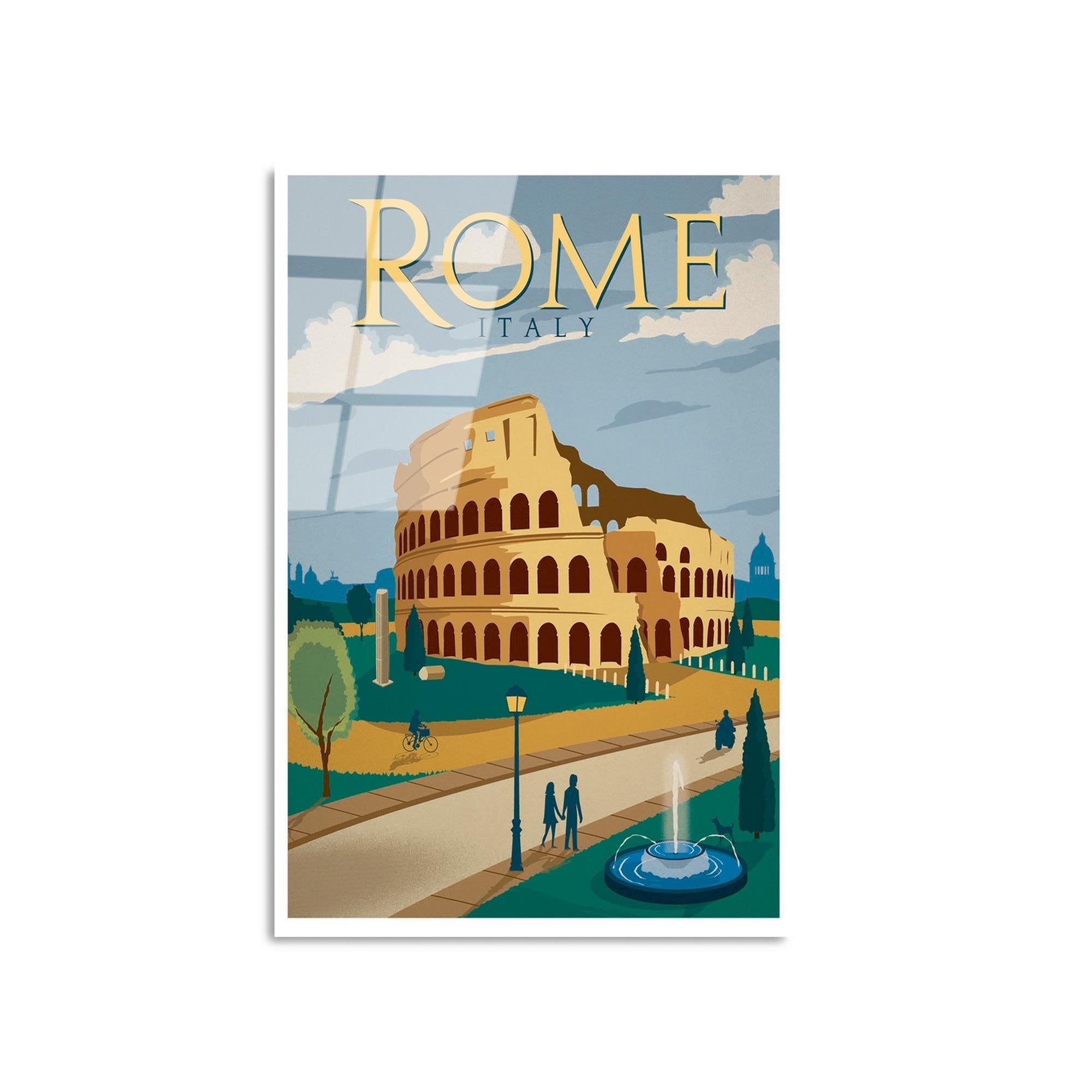 UV-1005 Baskılı Cam Dikdörtgen Duvar Tablosu | ByLamp